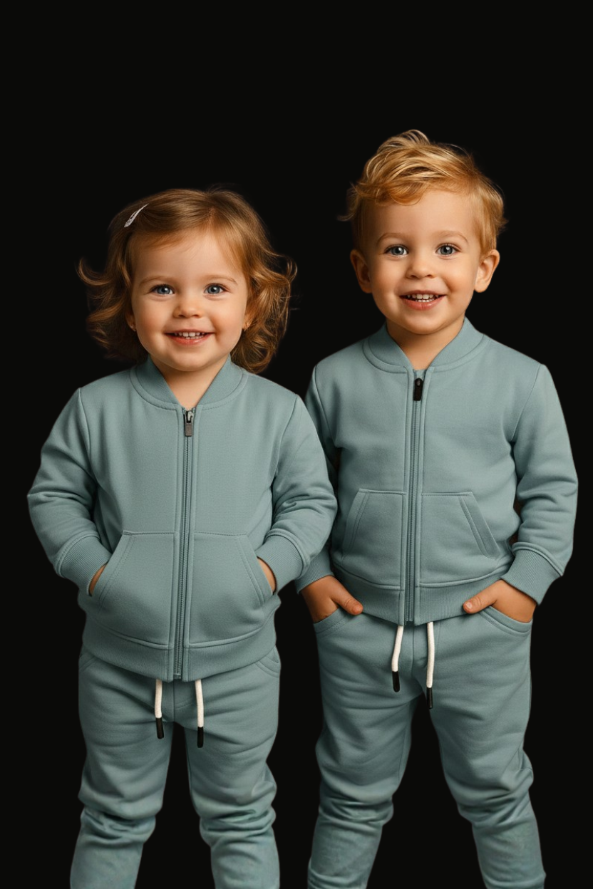 Spice Wardrobe Kids Grey Co-ord Set| Premium 100% Cotton | Rich Ultra Soft Fabric | Comfortable Solid Color co-ord set for Boys and Girl