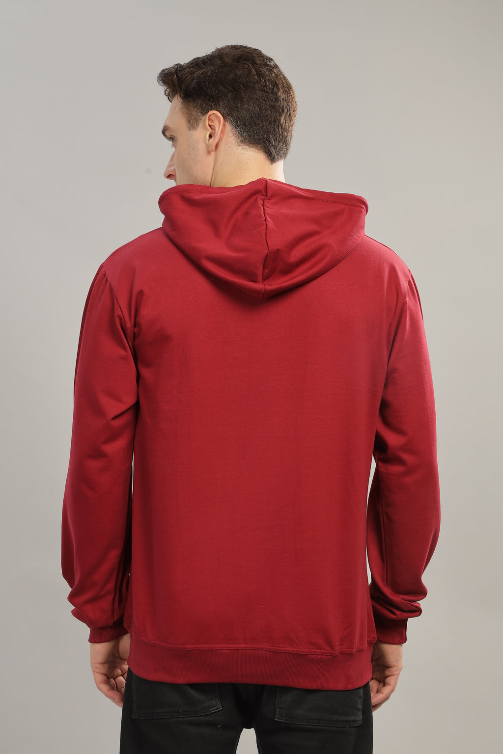 Spice Wardrobe Maroon Plain Hoodie for Men/Women || Casual Regular Wear Plain Solid Cotton Fleece Hoodie Sweatshirt