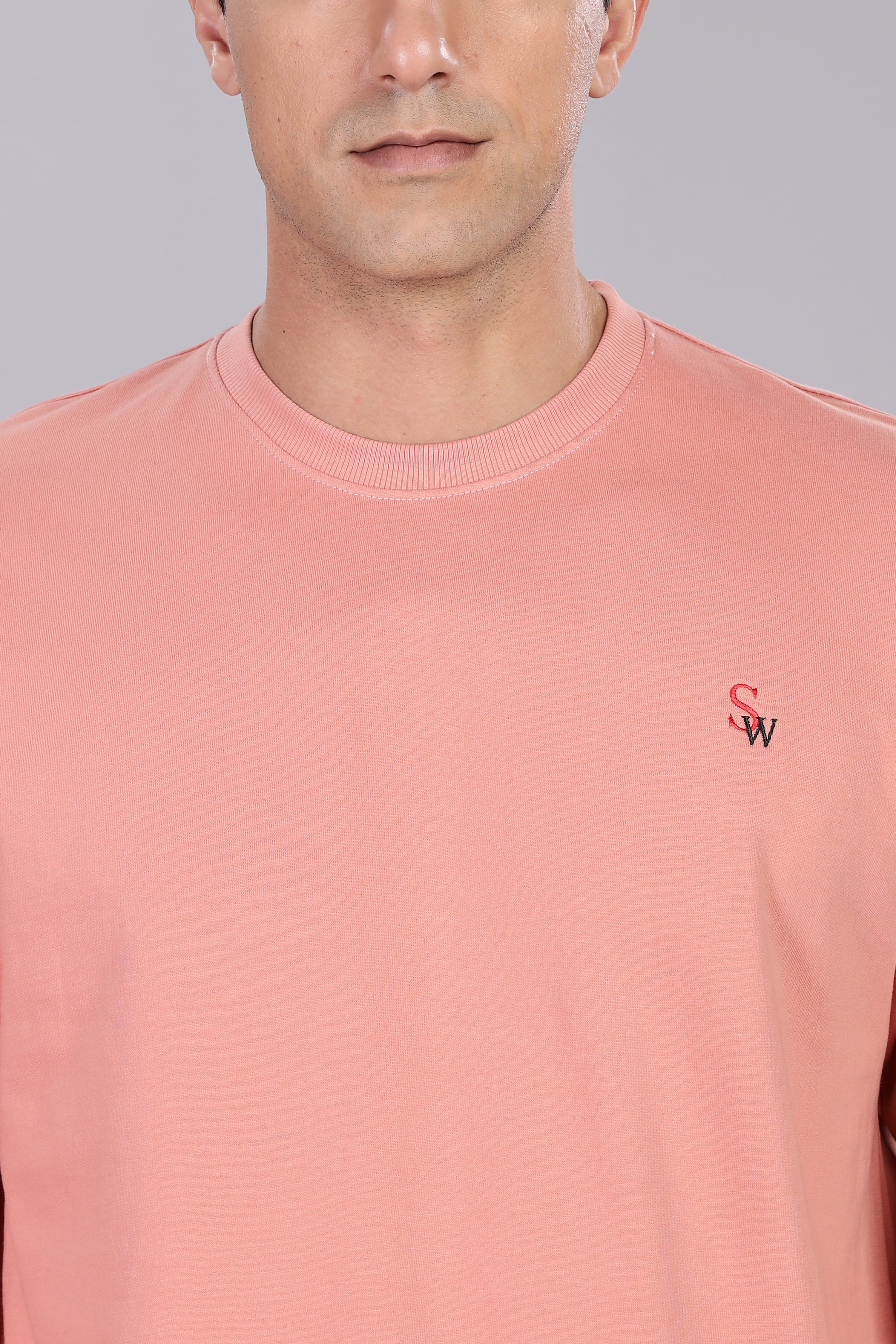 Spice Wardrobe Sweatshirt for Men/Women || Casual Regular Wear Plain Peach Solid Cotton Sweatshirt || Unisex Fit Casual 260 GSM