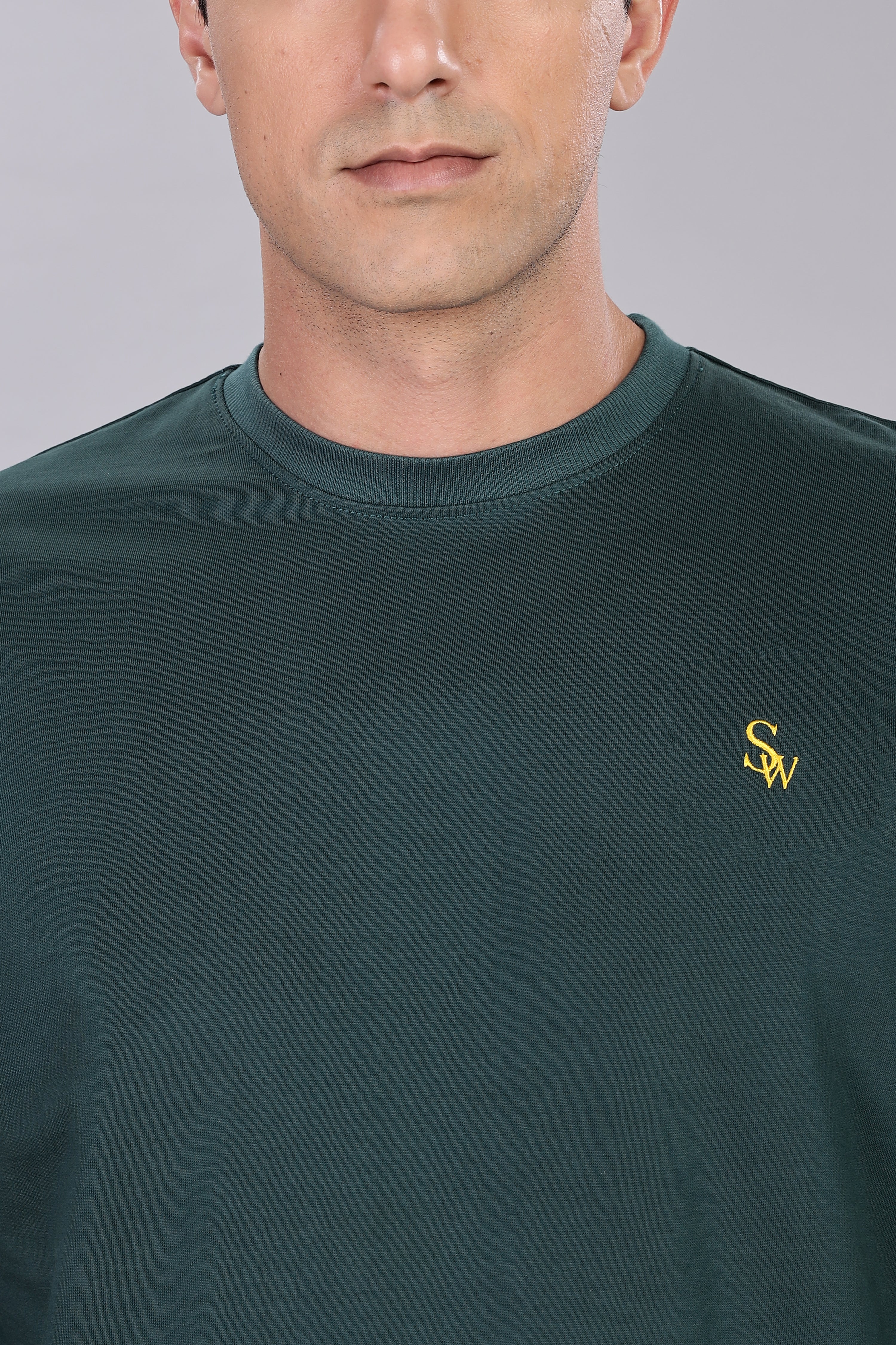 Spice Wardrobe Sweatshirt for Men/Women || Casual Regular Wear Plain Bottle Green Solid Cotton Sweatshirt || Unisex Fit Casual 260 GSM