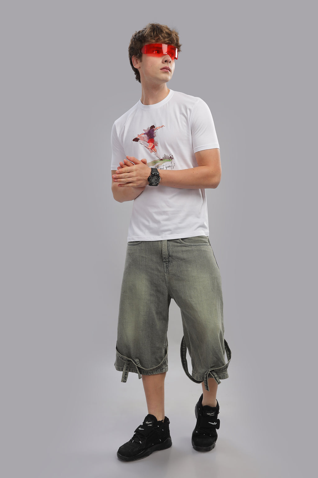 Spice Wardrobe Men’s White Premium Cotton Printed T-Shirt 100% Pure Cotton | Comfortable Regular Fit for Casual & Active Wear