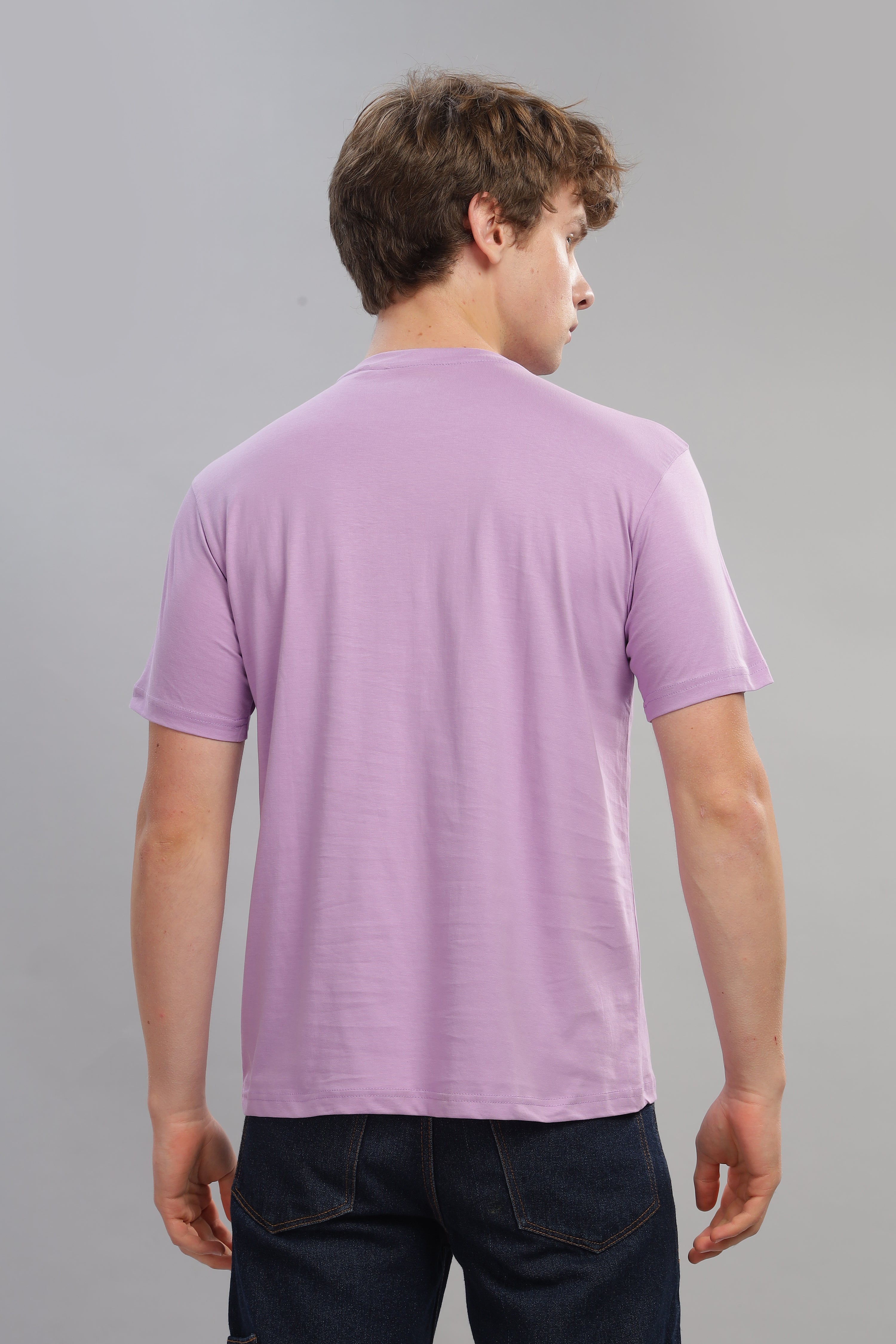 Spice Wardrobe Men’s Lavender Premium Cotton Printed T-Shirt 100% Pure Cotton | Comfortable Regular Fit for Casual & Active Wear (Copy)
