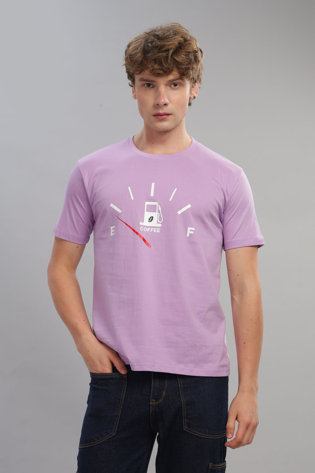 Spice Wardrobe Men’s Lavender Premium Cotton Printed T-Shirt 100% Pure Cotton | Comfortable Regular Fit for Casual & Active Wear (Copy)