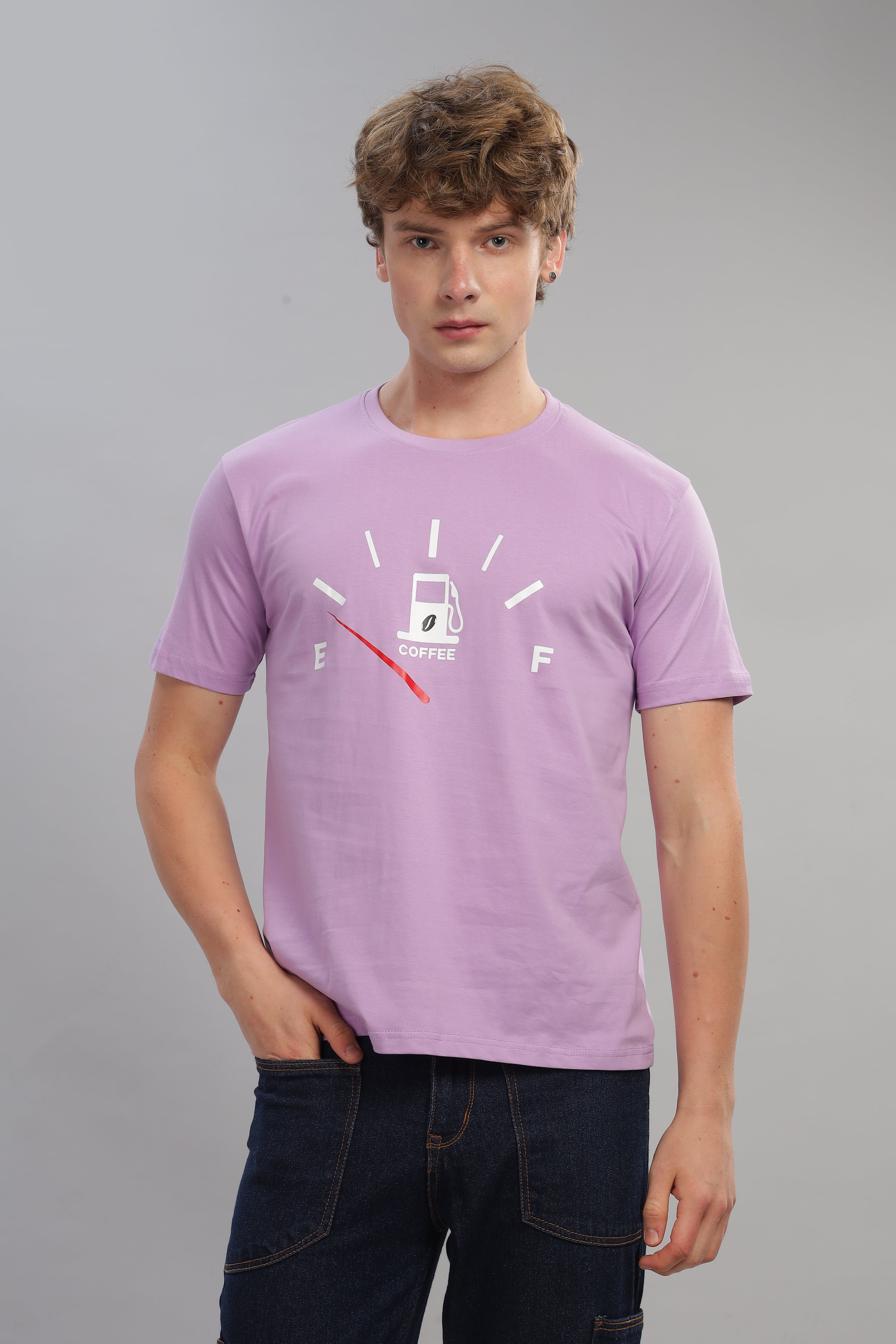 Spice Wardrobe Men’s Lavender Premium Cotton Printed T-Shirt 100% Pure Cotton | Comfortable Regular Fit for Casual & Active Wear (Copy)