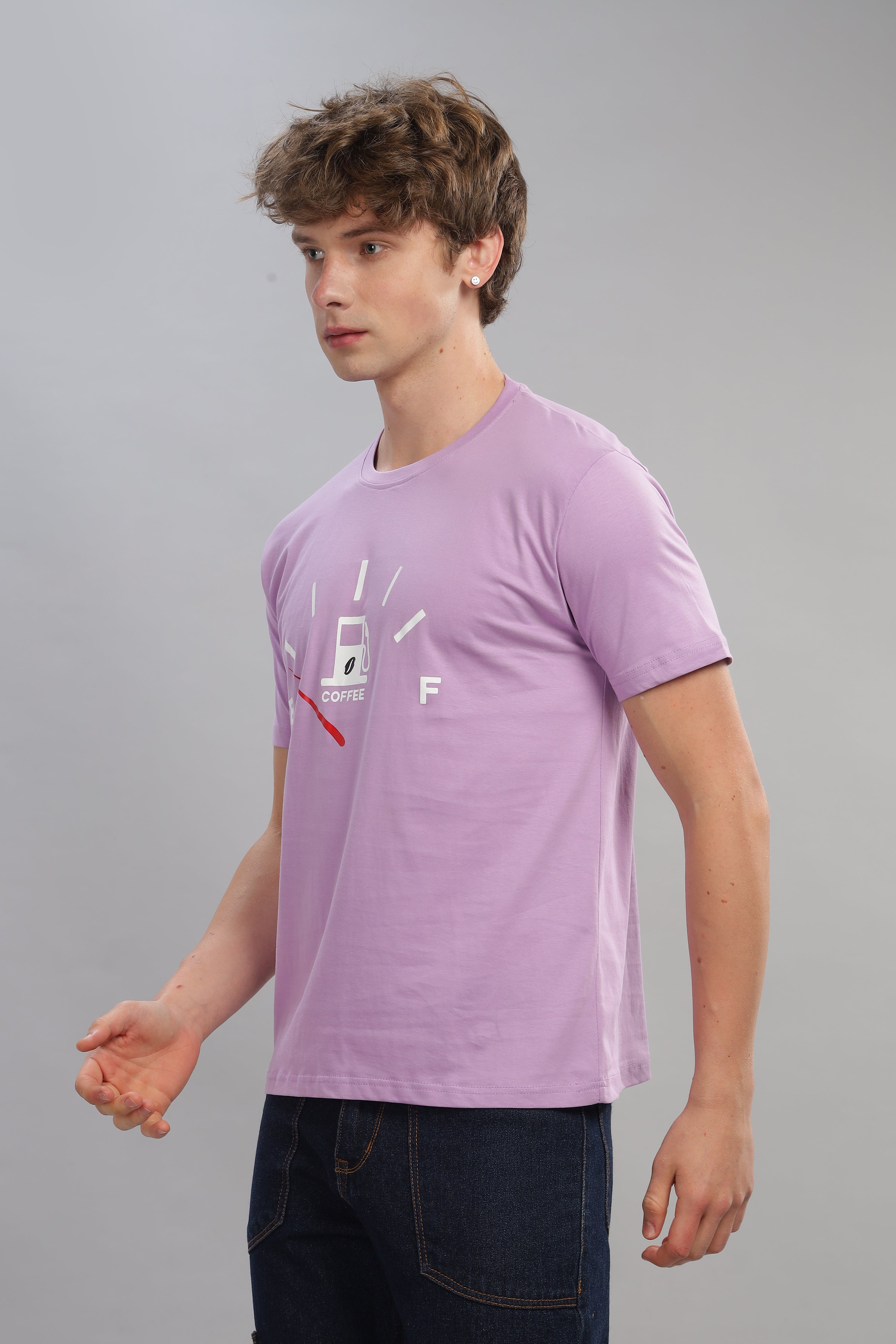 Spice Wardrobe Men’s Lavender Premium Cotton Printed T-Shirt 100% Pure Cotton | Comfortable Regular Fit for Casual & Active Wear (Copy)
