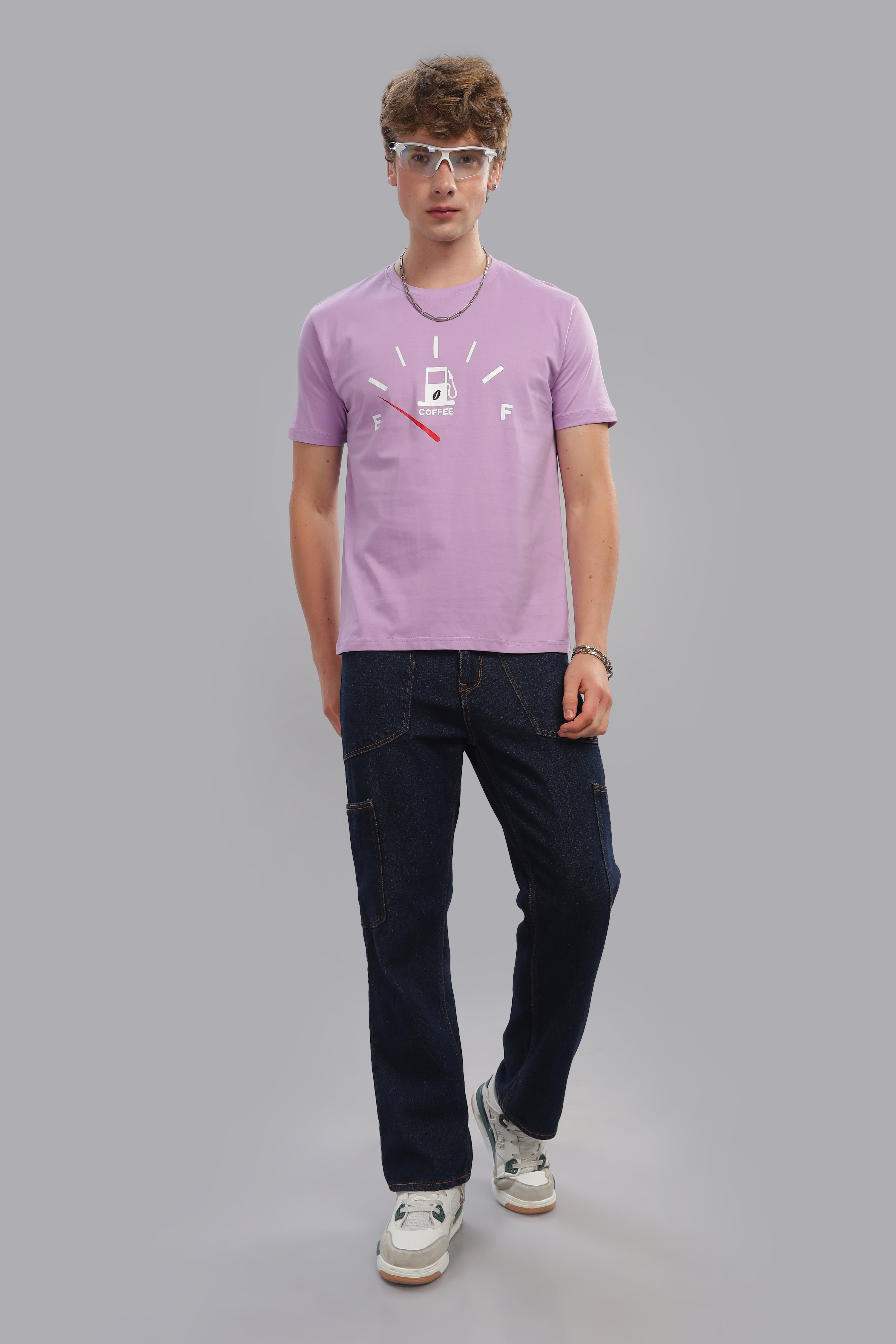 Spice Wardrobe Men’s Lavender Premium Cotton Printed T-Shirt 100% Pure Cotton | Comfortable Regular Fit for Casual & Active Wear (Copy)
