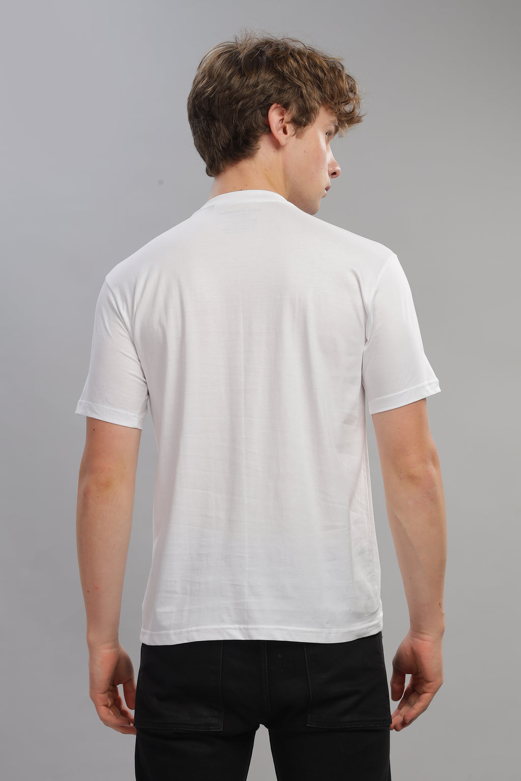 Spice Wardrobe Men’s White Cotton T-Shirt 100% Pure Cotton | Comfortable Regular Fit for Casual & Active Wear