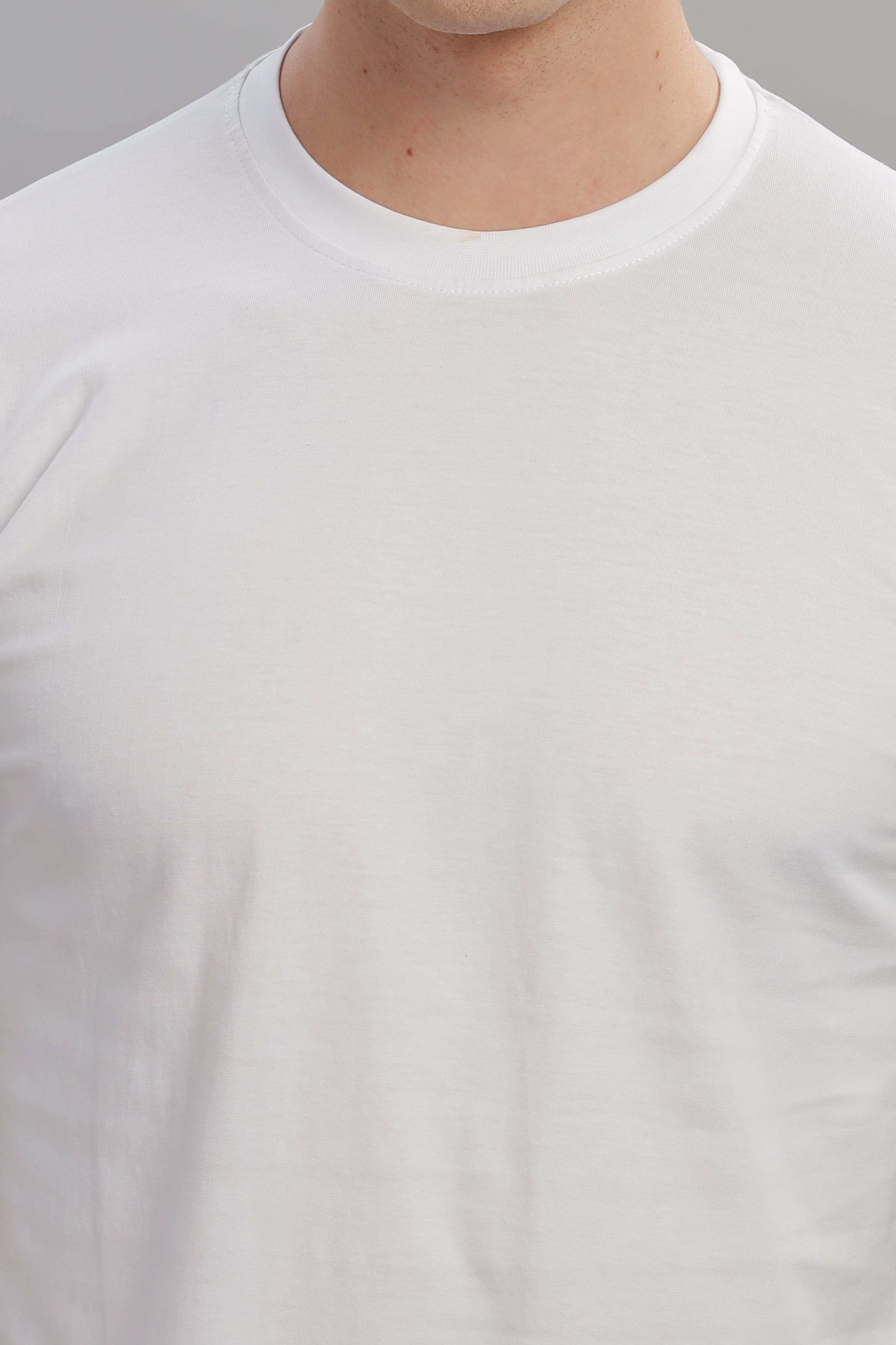 Spice Wardrobe Men’s White Cotton T-Shirt 100% Pure Cotton | Comfortable Regular Fit for Casual & Active Wear
