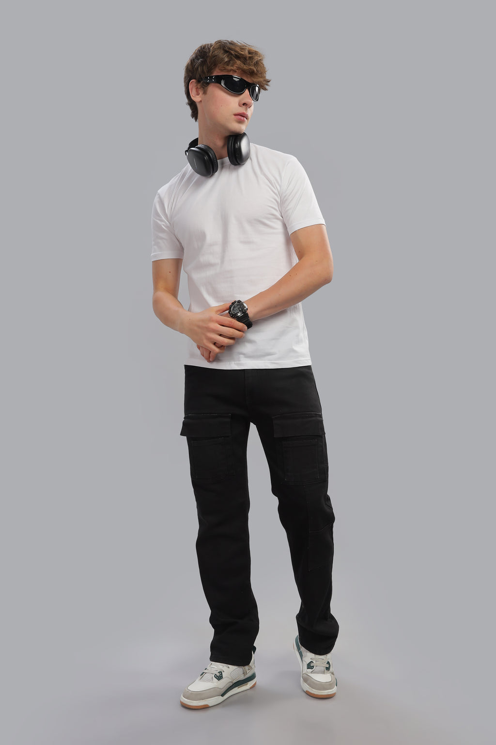 Spice Wardrobe Men’s White Cotton T-Shirt 100% Pure Cotton | Comfortable Regular Fit for Casual & Active Wear
