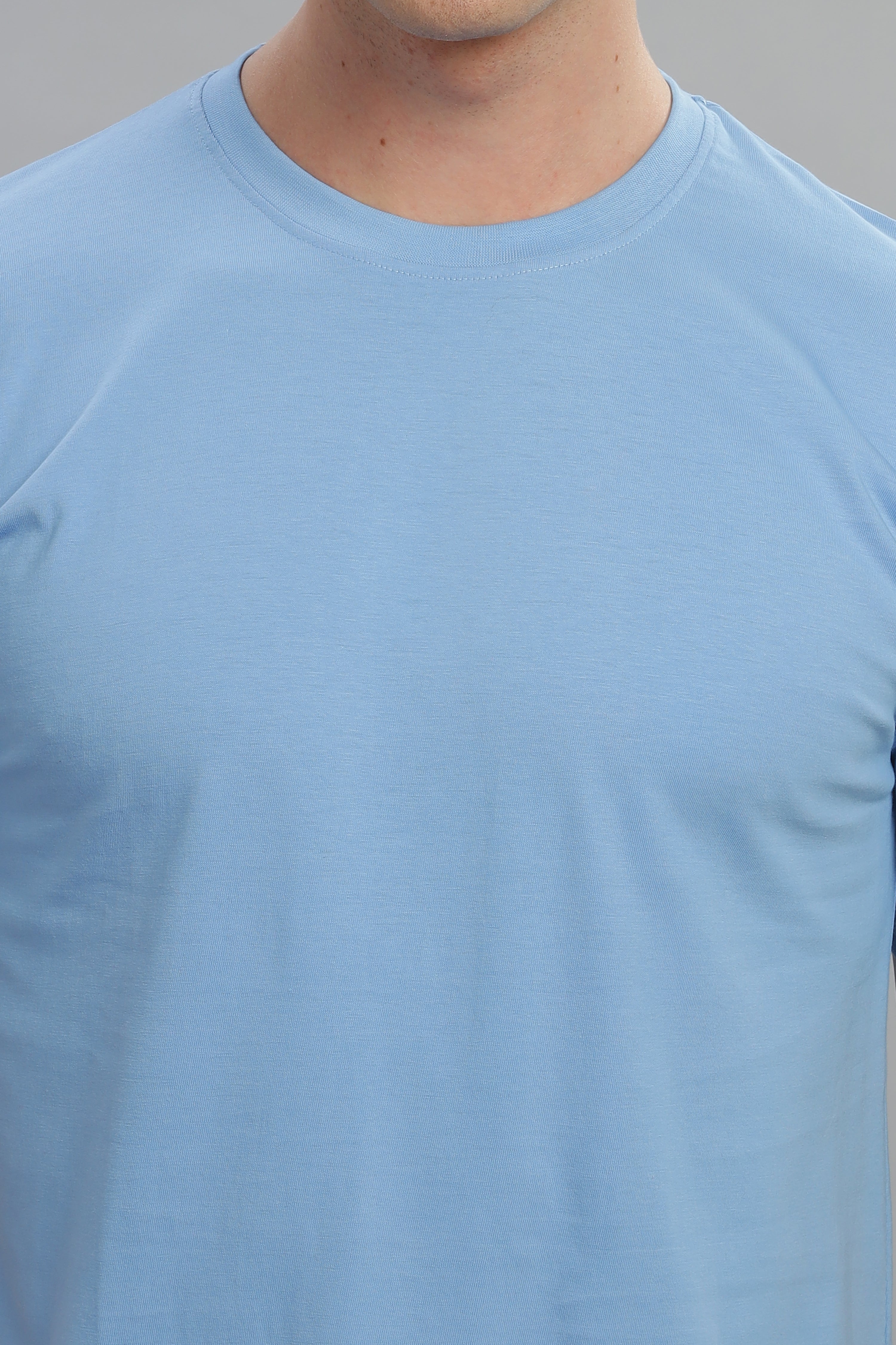 Spice Wardrobe Men’s Electric Blue Cotton T-Shirt 100% Pure Cotton | Comfortable Regular Fit for Casual & Active Wear