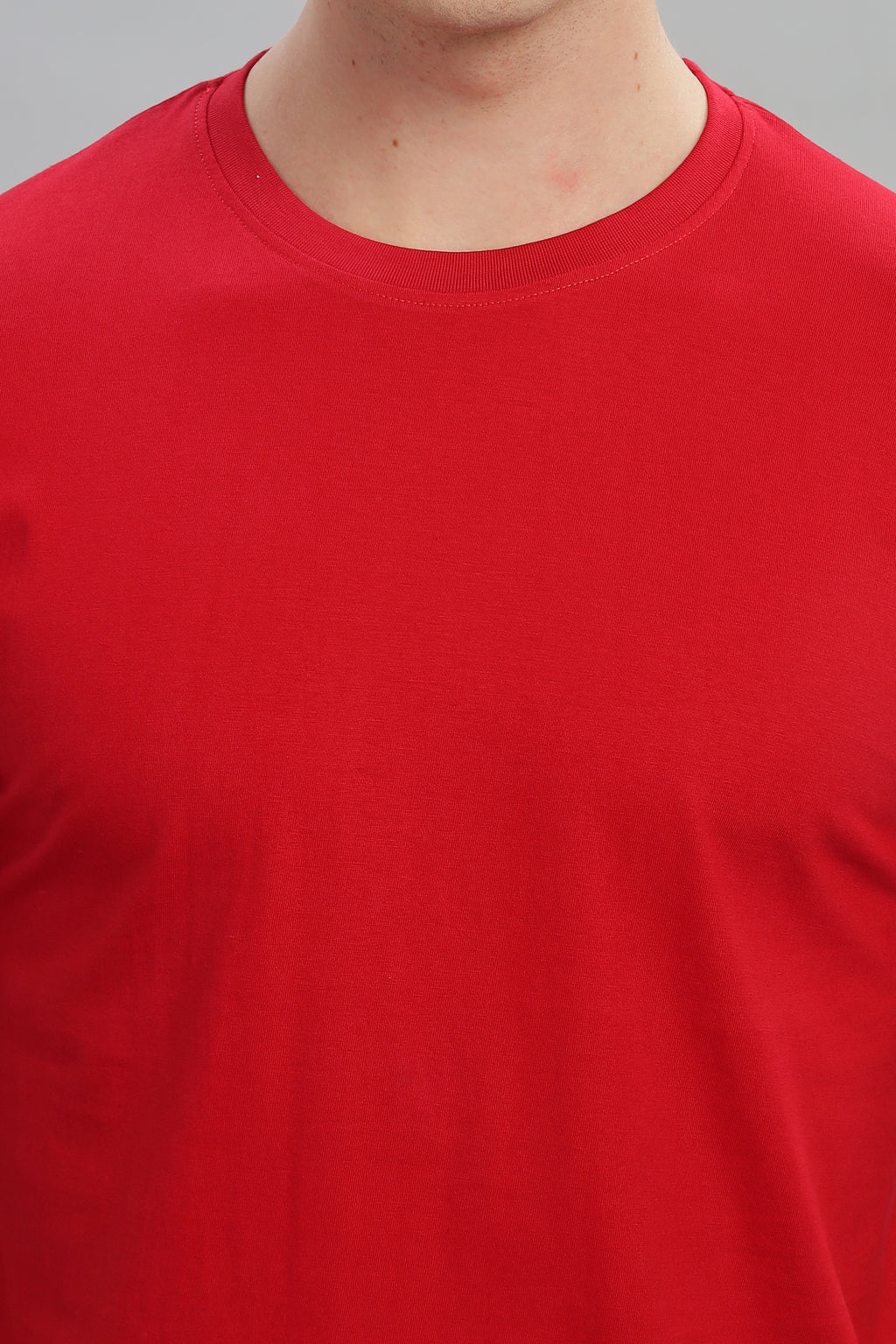 Spice Wardrobe Men’s Plain Red Premium Cotton T-Shirt 100% Pure Cotton | Comfortable Regular Fit for Casual & Active Wear