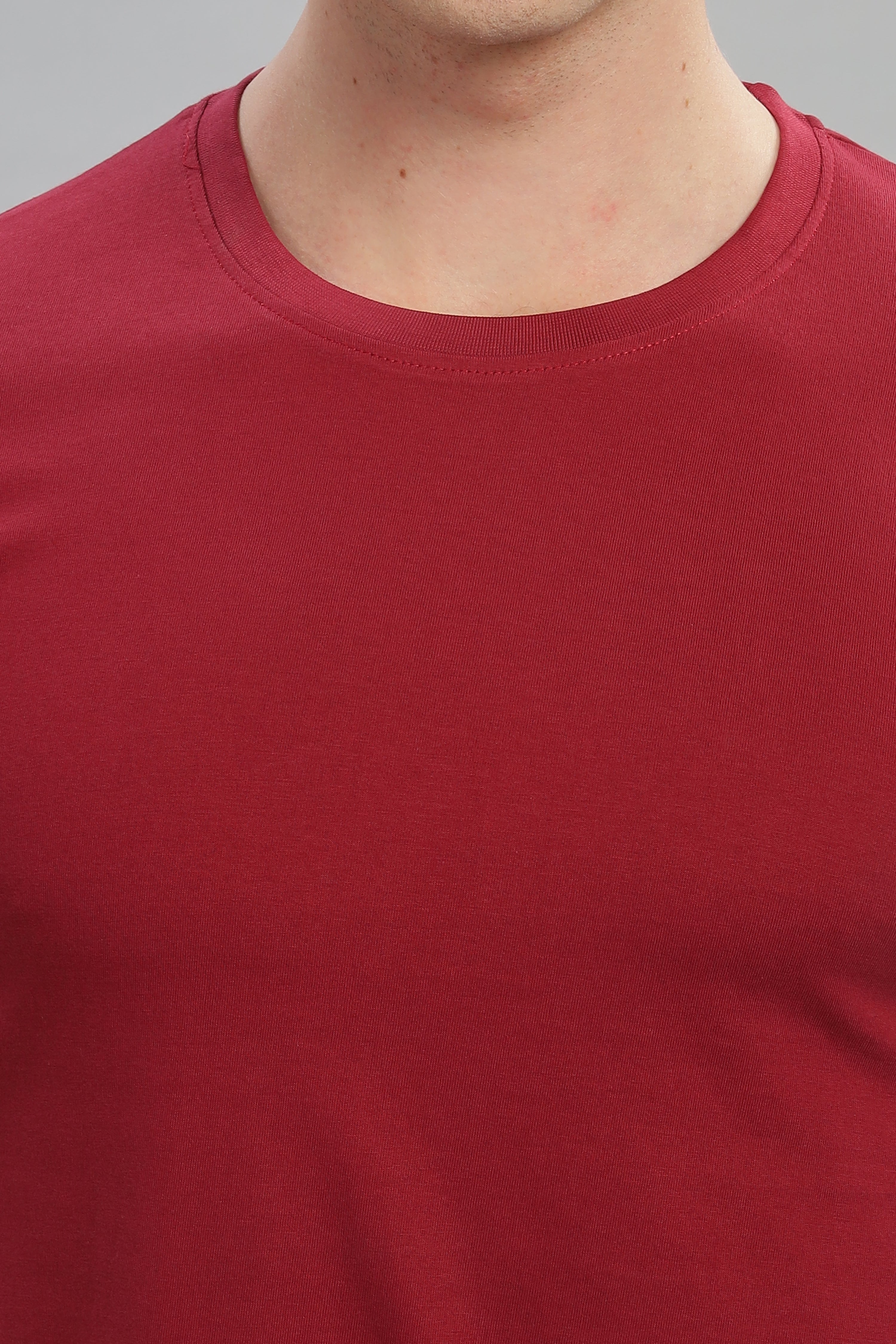 Spice Wardrobe Men’s Maroon Premium Cotton T-Shirt 100% Pure Cotton | Comfortable Regular Fit for Casual & Active Wear