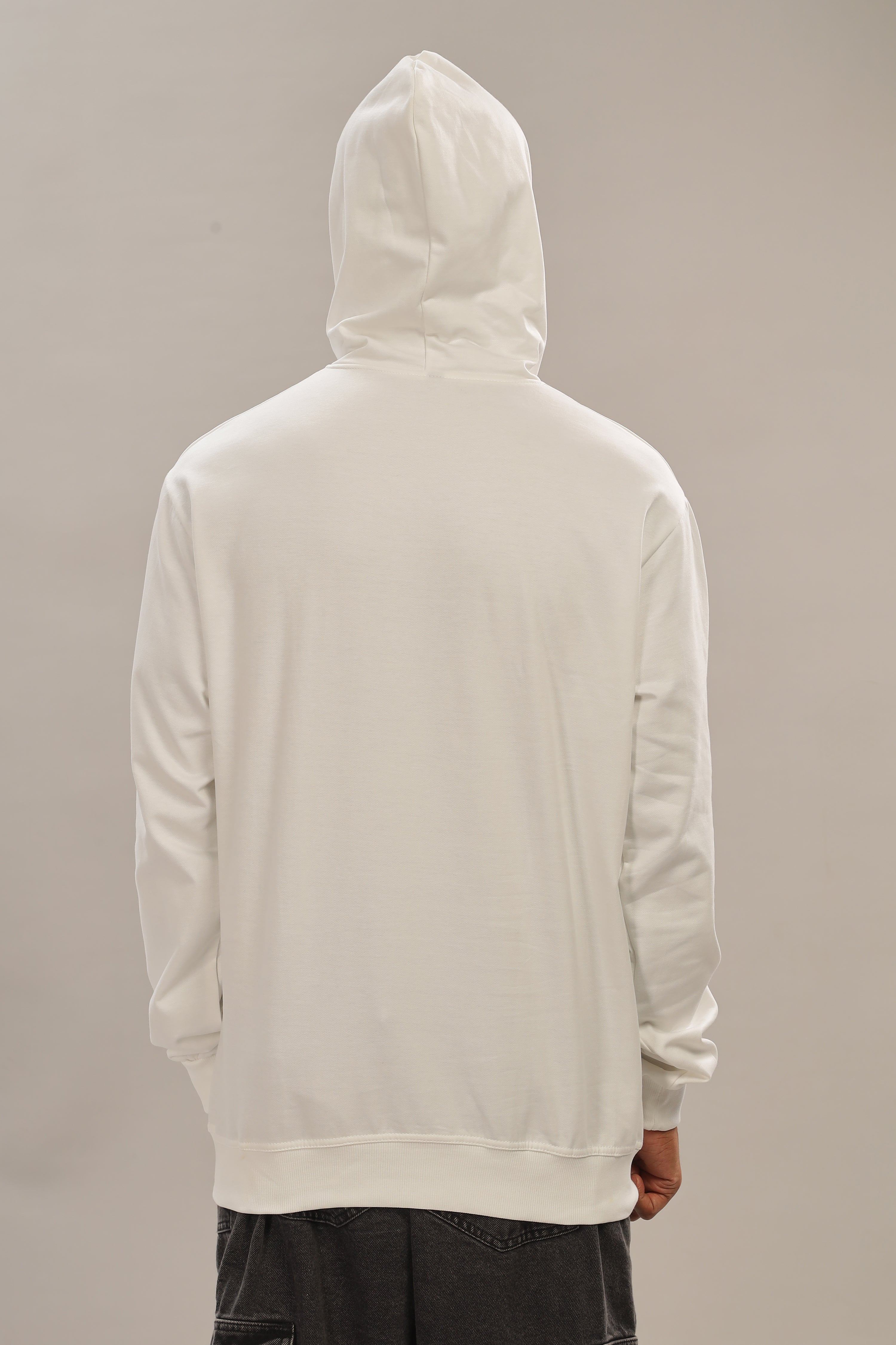Spice Wardrobe White Plain Hoodie for Men/Women || Casual Regular Wear Plain Solid Cotton Fleece Hoodie Sweatshirt