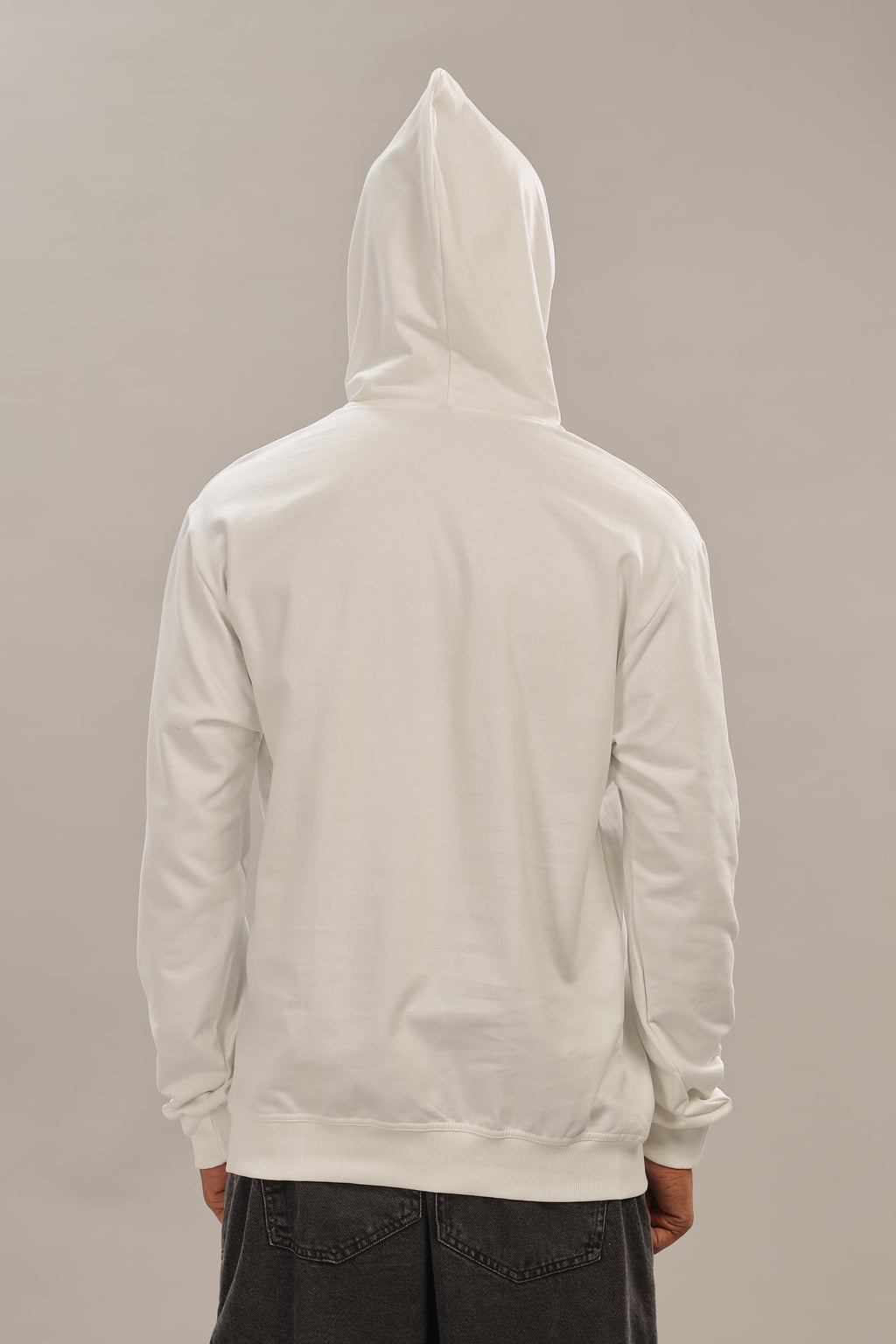 Spice Wardrobe White Printed Hoodie for Men/Women || Casual Regular Wear Printed Solid Cotton Fleece Hoodie Sweatshirt