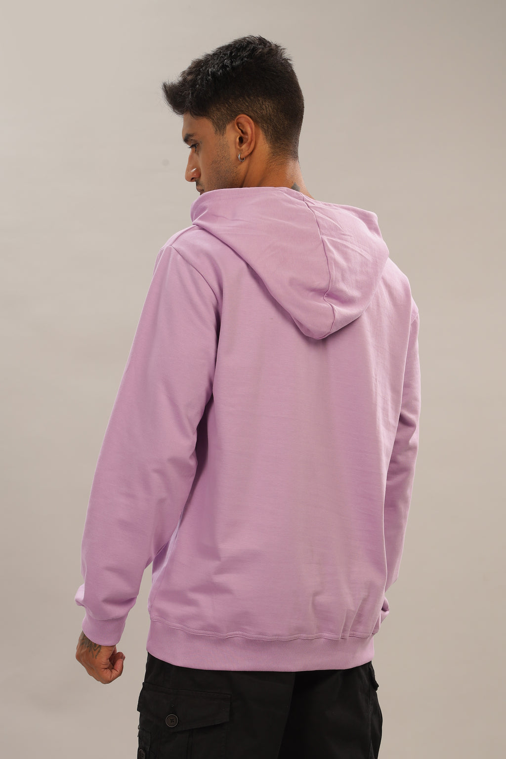 Spice Wardrobe Lavender Printed Hoodie for Men/Women || Casual Regular Wear Printed Solid Cotton Fleece Hoodie Sweatshirt