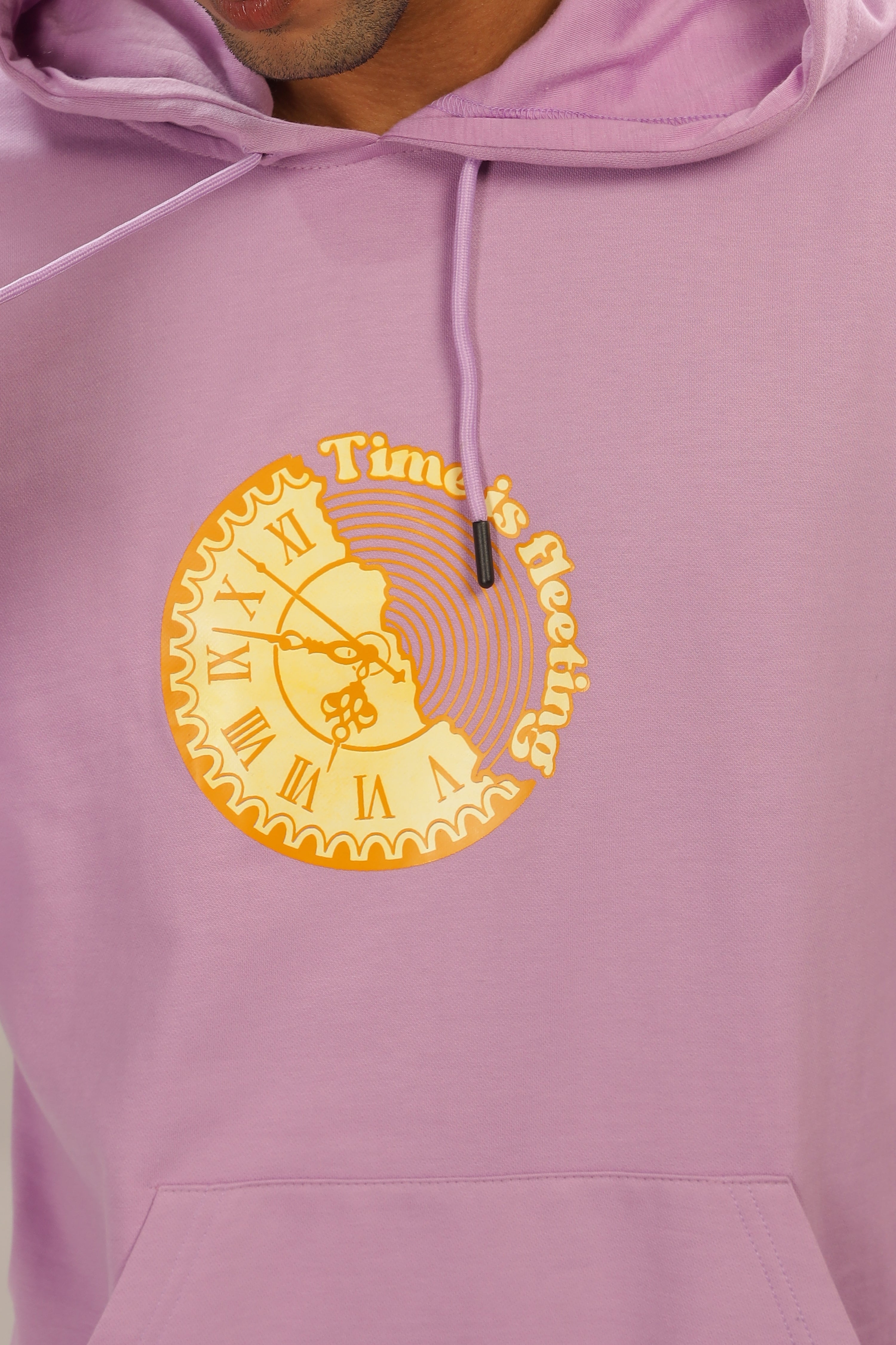 Spice Wardrobe Lavender Printed Hoodie for Men/Women || Casual Regular Wear Printed Solid Cotton Fleece Hoodie Sweatshirt