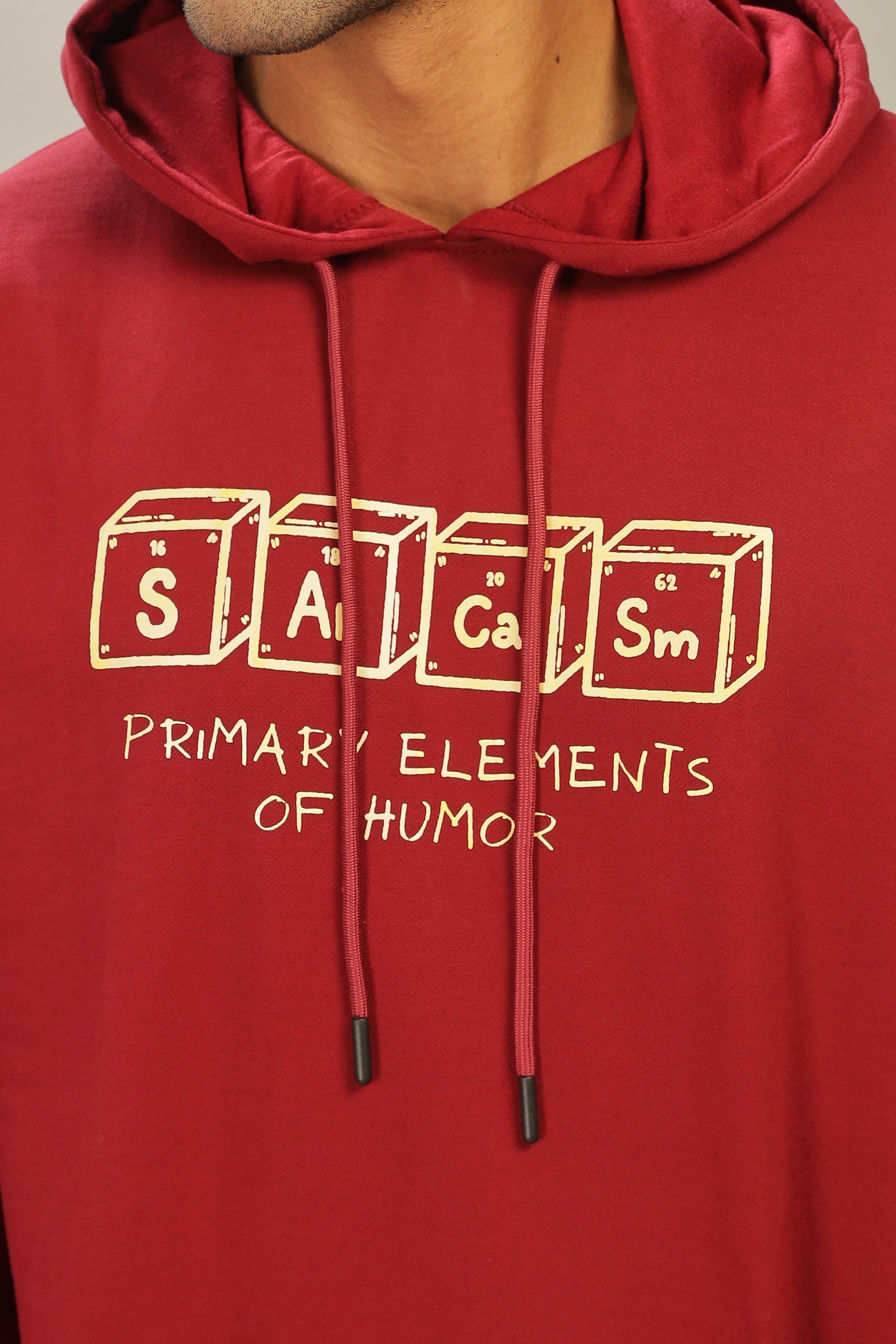 Spice Wardrobe Maroon Printed Hoodie for Men/Women || Casual Regular Wear Printed Solid Cotton Fleece Hoodie Sweatshirt