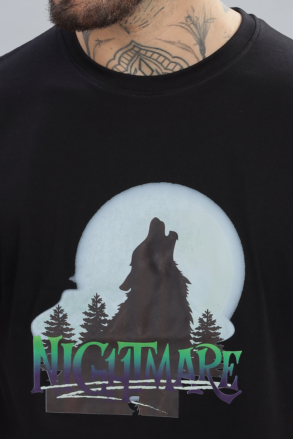 Spice Wardrobe Men’s Black Premium Cotton Printed T-Shirt 100% Pure Cotton | Comfortable Regular Fit for Casual & Active Wear