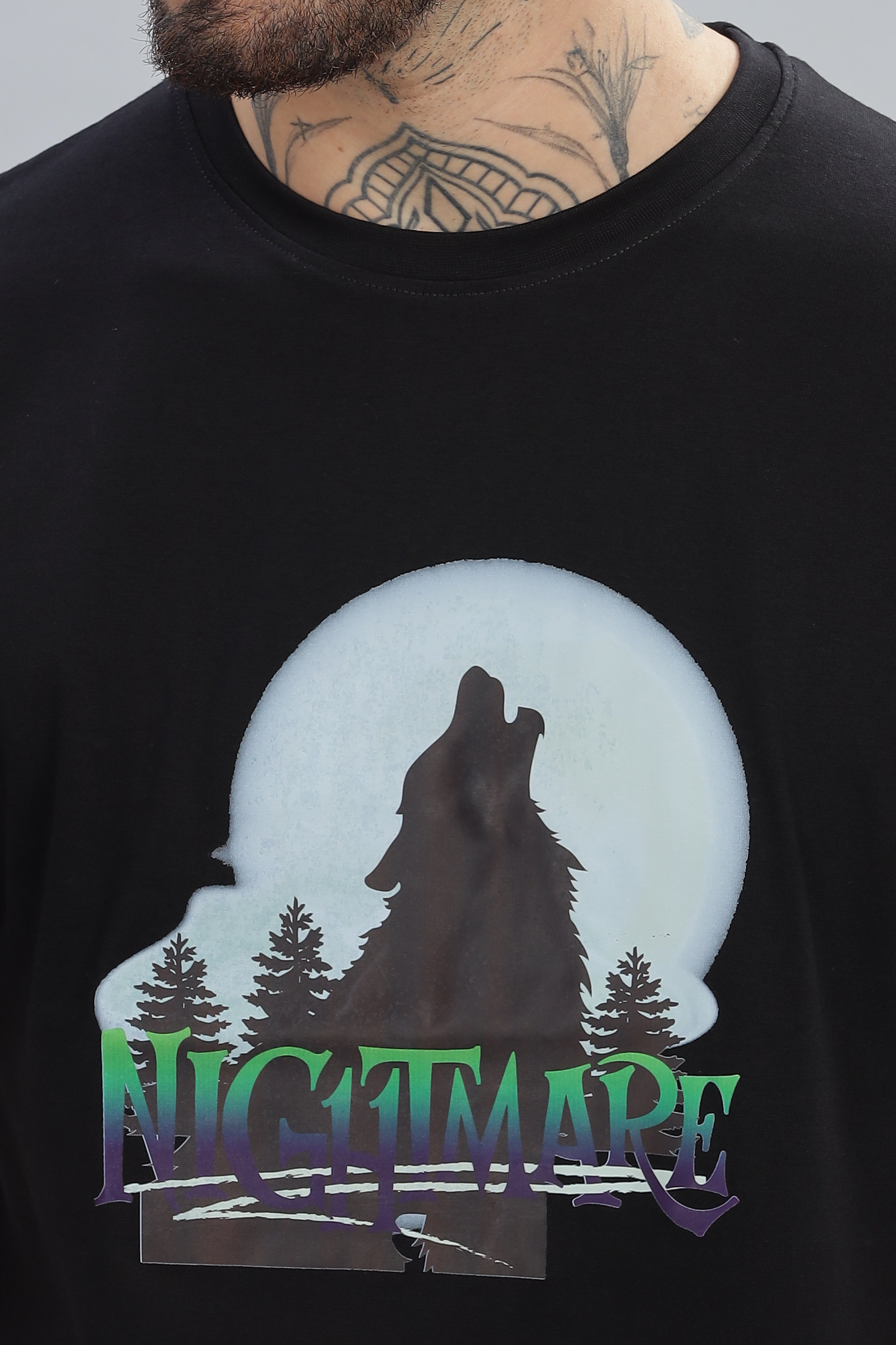 Spice Wardrobe Men’s Black Premium Cotton Printed T-Shirt 100% Pure Cotton | Comfortable Regular Fit for Casual & Active Wear