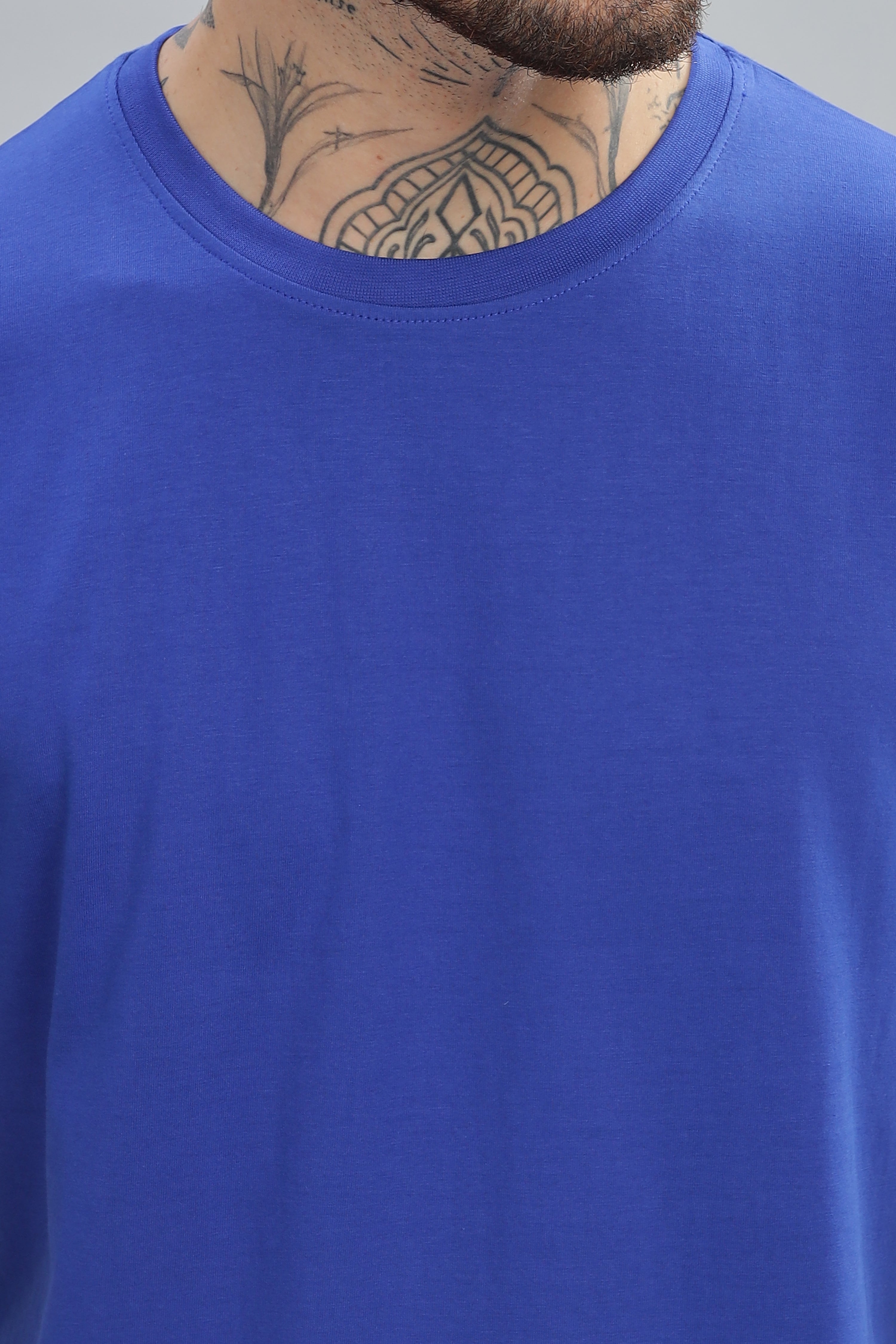 Spice Wardrobe Men’s Royal Blue Red Premium Cotton T-Shirt 100% Pure Cotton | Comfortable Regular Fit for Casual & Active Wear