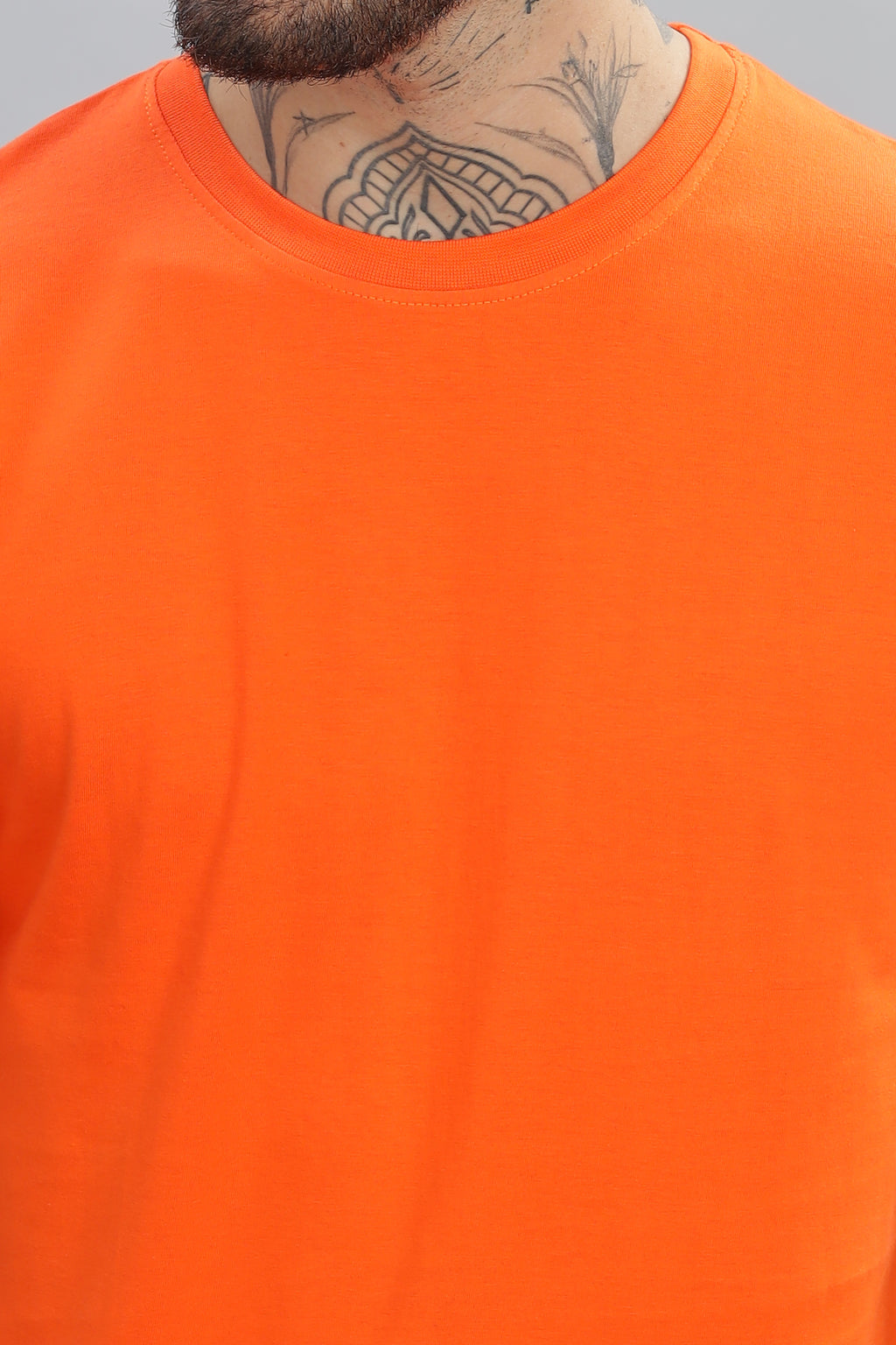 Spice Wardrobe Men’s Orange Cotton T-Shirt 100% Pure Cotton | Comfortable Regular Fit for Casual & Active Wear