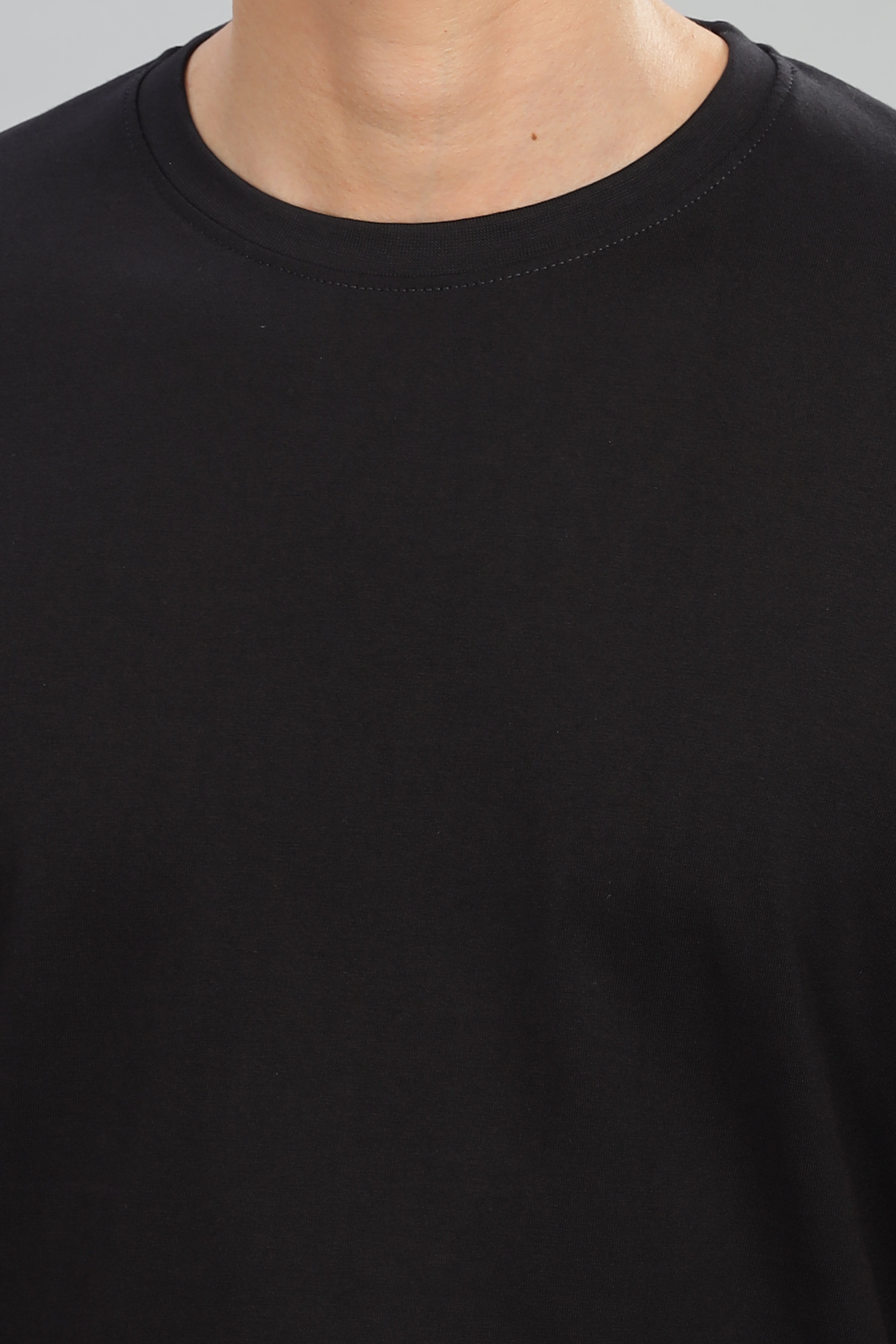 Spice Wardrobe Men’s Black Cotton T-Shirt 100% Pure Cotton | Comfortable Regular Fit for Casual & Active Wear