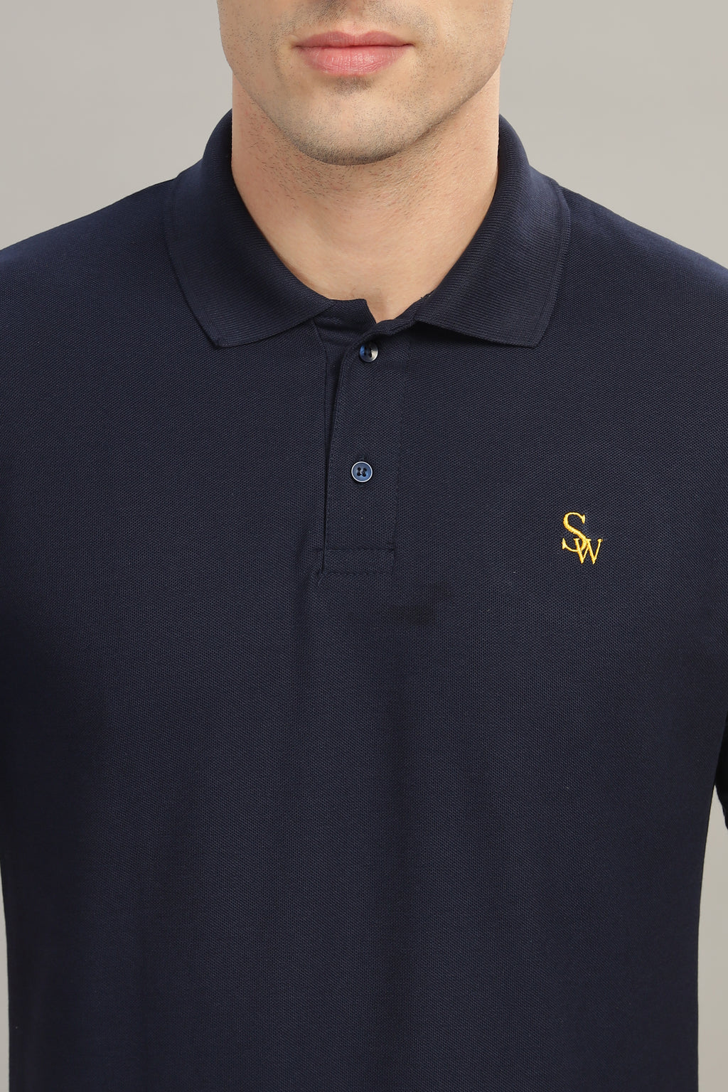 Spice Wardrobe Blue 100% Cotton Premium Polo T-Shirt - Style, Comfort, and Durability