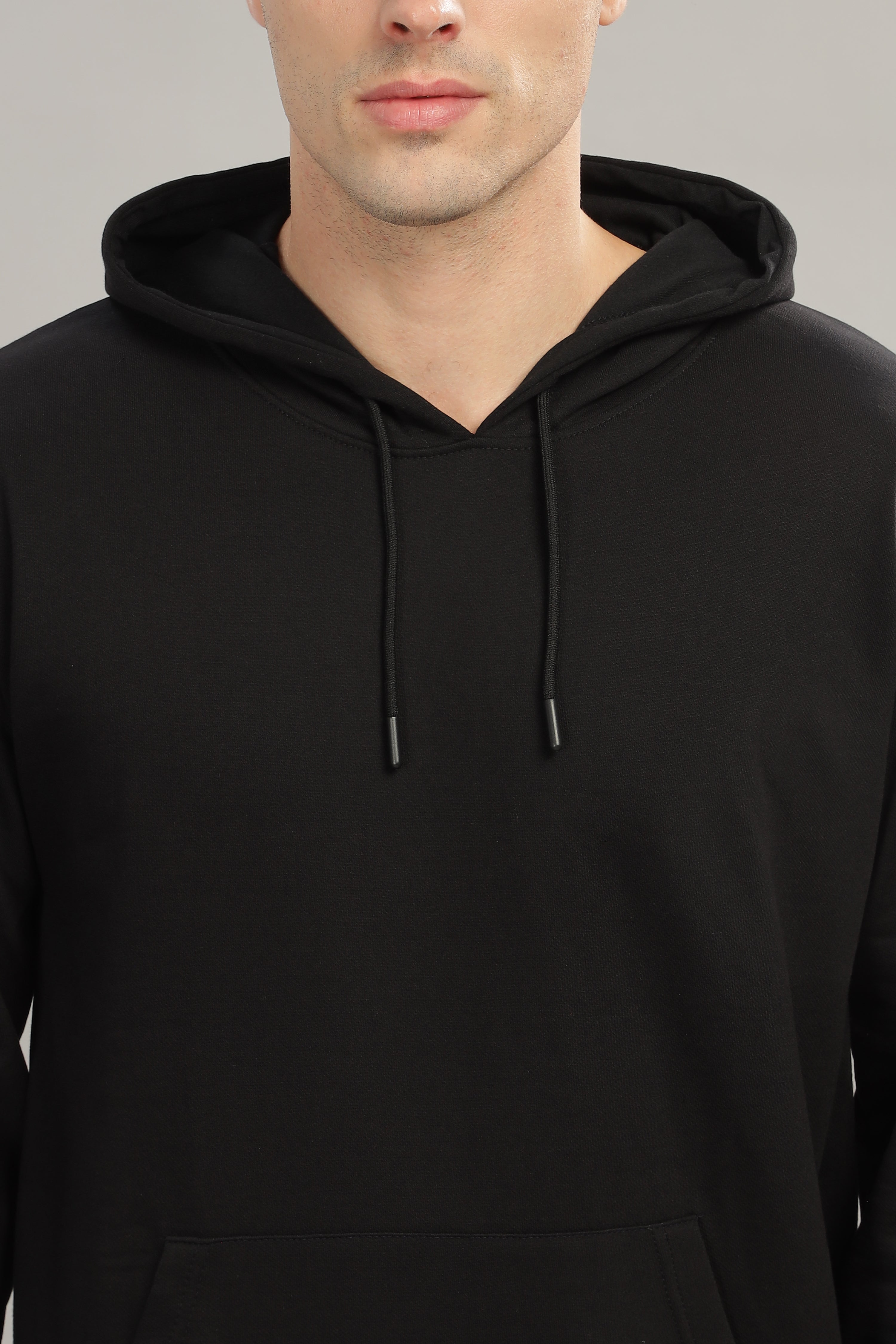 Spice Wardrobe Black Plain Hoodie for Men/Women || Casual Regular Wear Plain Solid Cotton Fleece Hoodie Sweatshirt