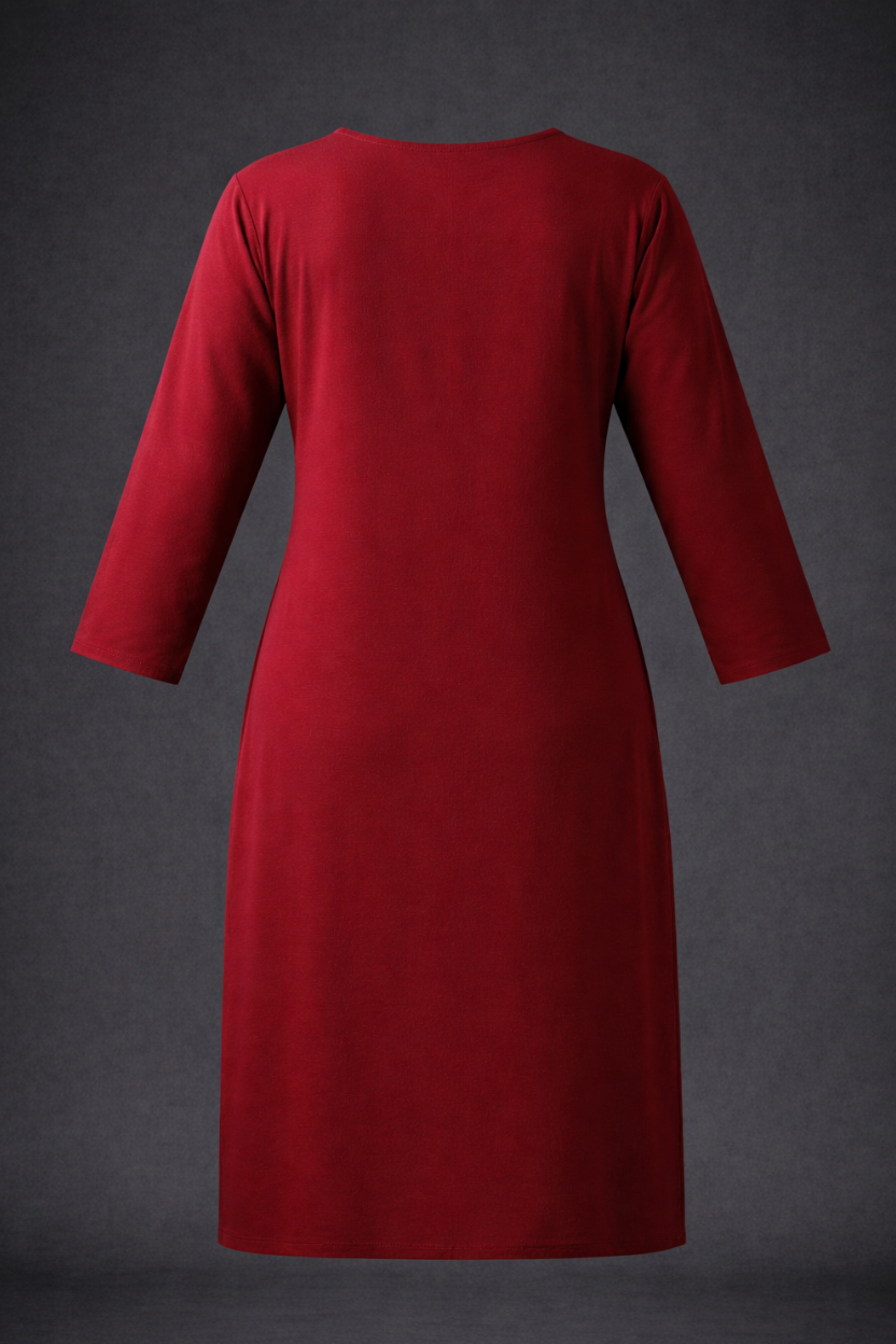 Women's Maroon Kurti | Premium 100% Cotton | Rich Ultra Soft Fabric | Solid Colour Printed