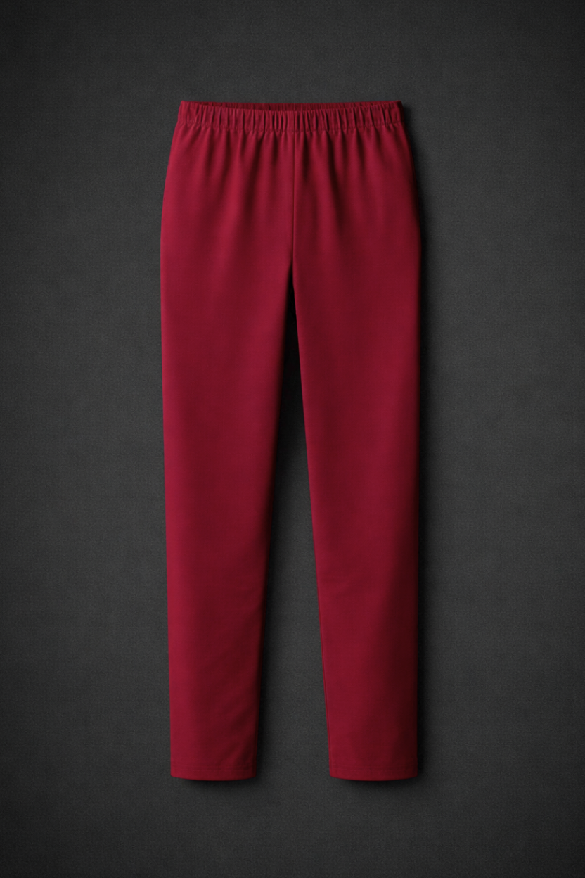 Women's Maroon Pant | Premium 100% Cotton | Rich Ultra Soft Fabric | Solid Colour Printed
