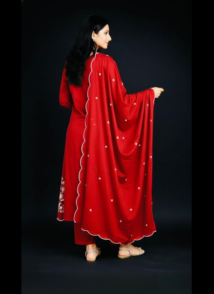 Spice Wardrobe Elegant  Printed Cotton Frock Suit