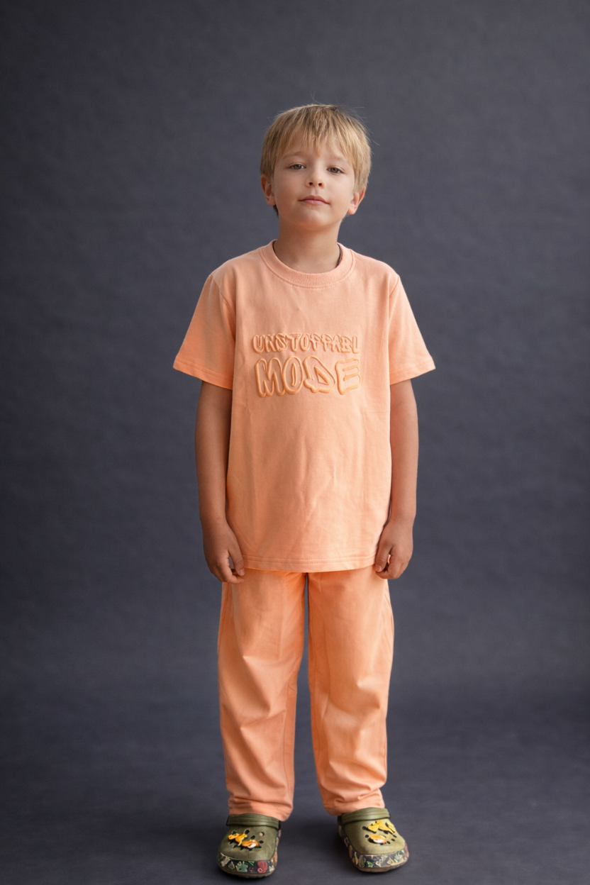 Boys and girls Peach Co-ord set