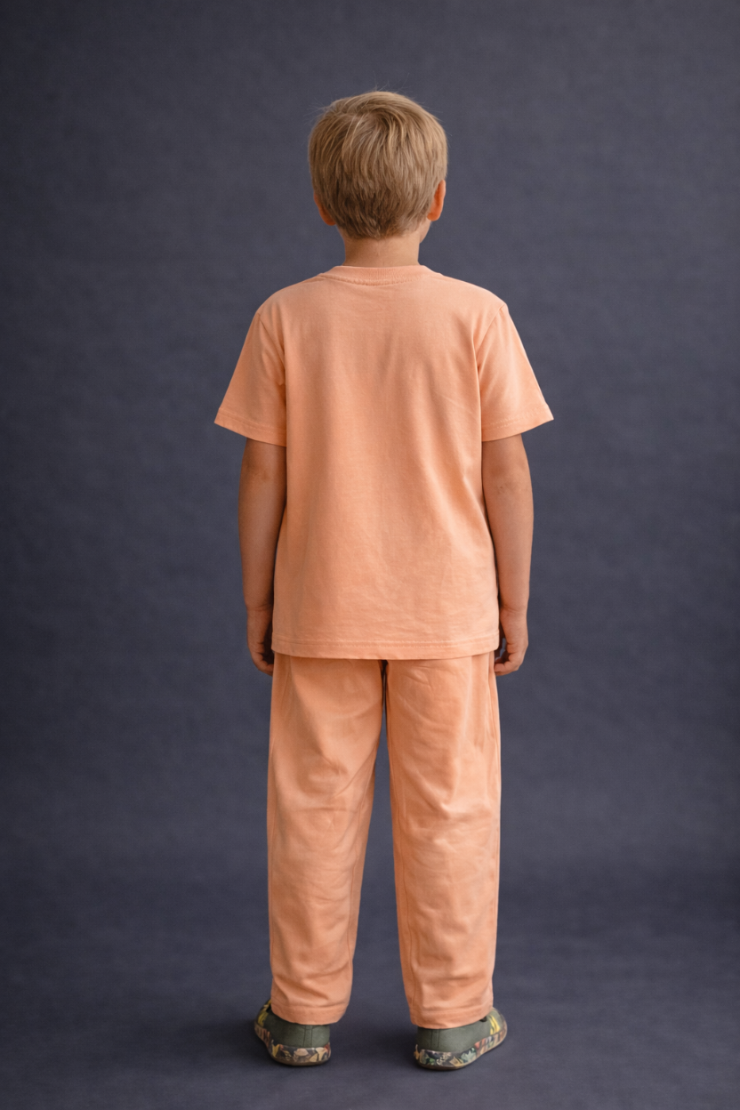 Boys and girls Peach Co-ord set
