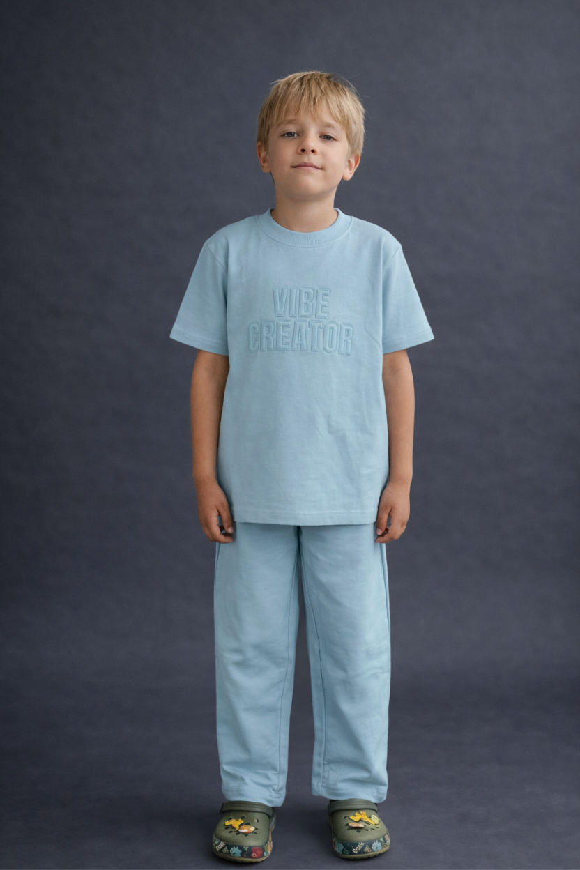Boys and girls Light Blue Co-ord Set