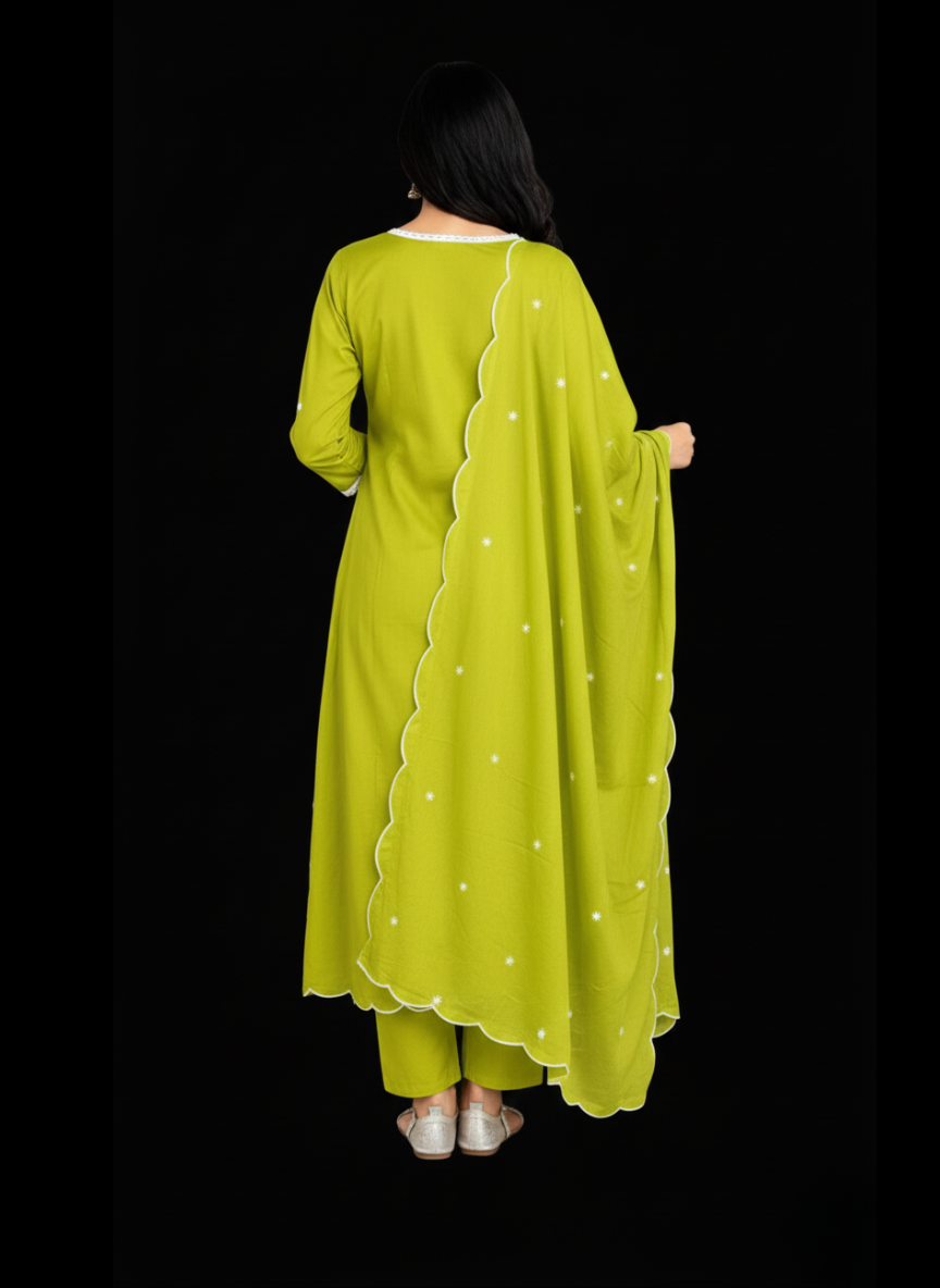 Spice Wardrobe Elegant  Printed Cotton Frock Suit