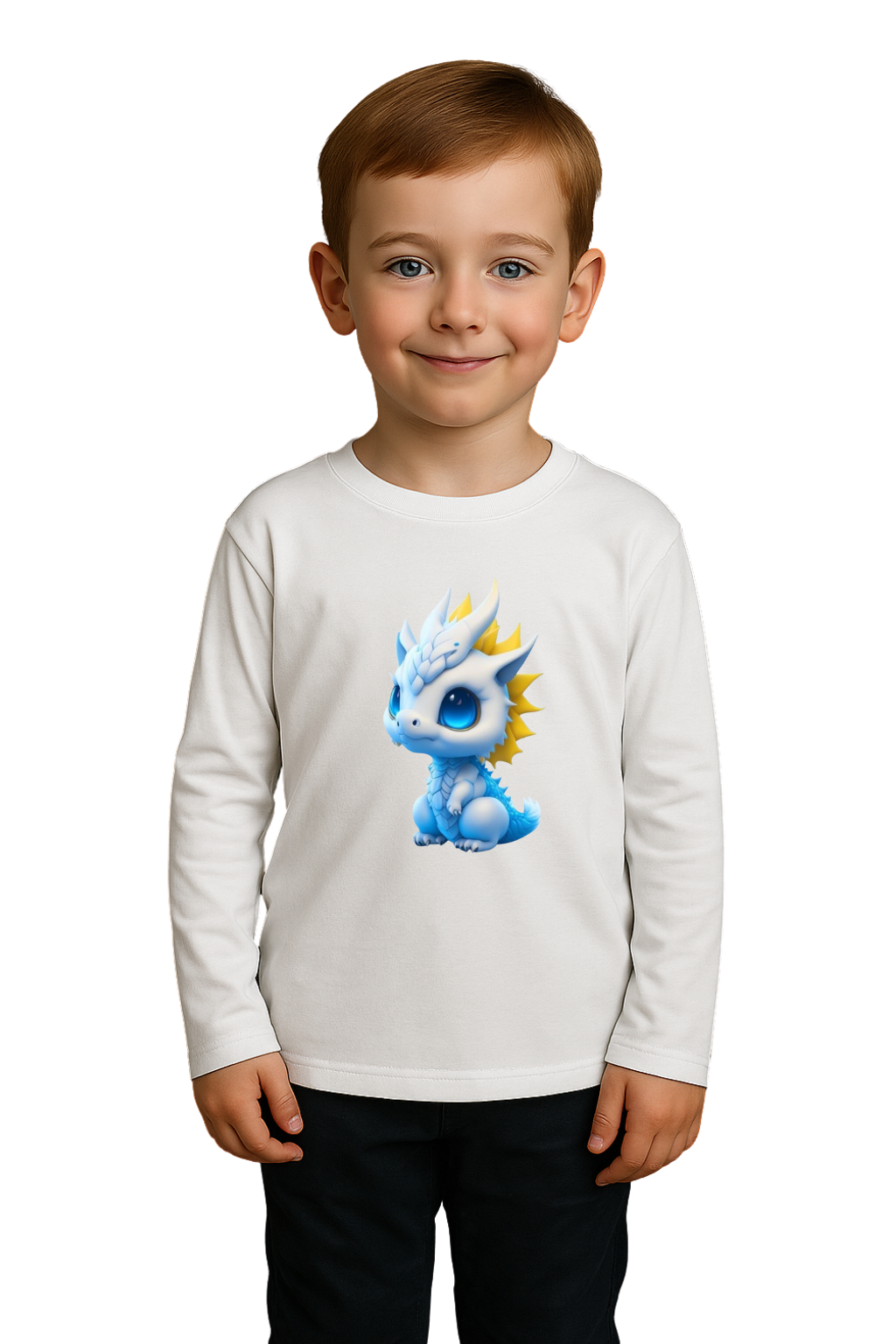 Spice Wardrobe Kids Full Sleeve Printed Cotton T-Shirt, white, Crew Neck