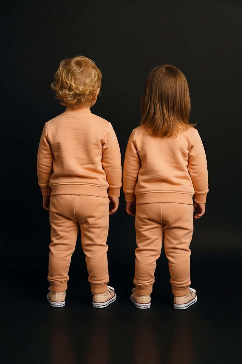 Spice Wardrobe Kids Orange Co-ord Set| Premium 100% Cotton | Rich Ultra Soft Fabric | Comfortable Solid Co-ord Set for Boys and Girl