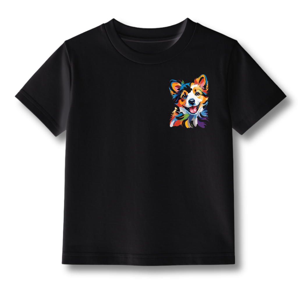 Kids Black Round Neck T-Shirt Half Sleeves Cotton | Rich Ultra Soft Fabric | Comfortable Solid Color Printed T-shirt for Boys and Girls