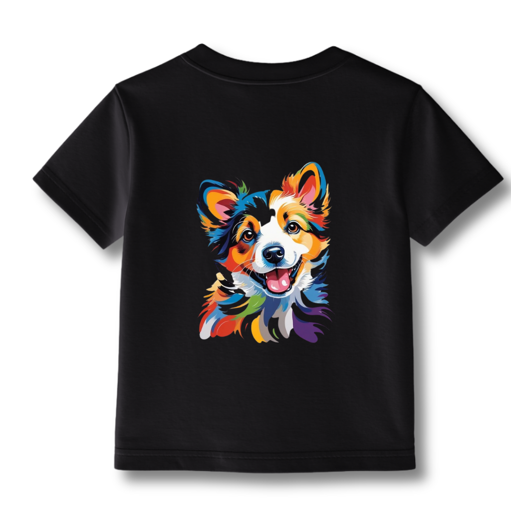 Kids Black Round Neck T-Shirt Half Sleeves Cotton | Rich Ultra Soft Fabric | Comfortable Solid Color Printed T-shirt for Boys and Girls