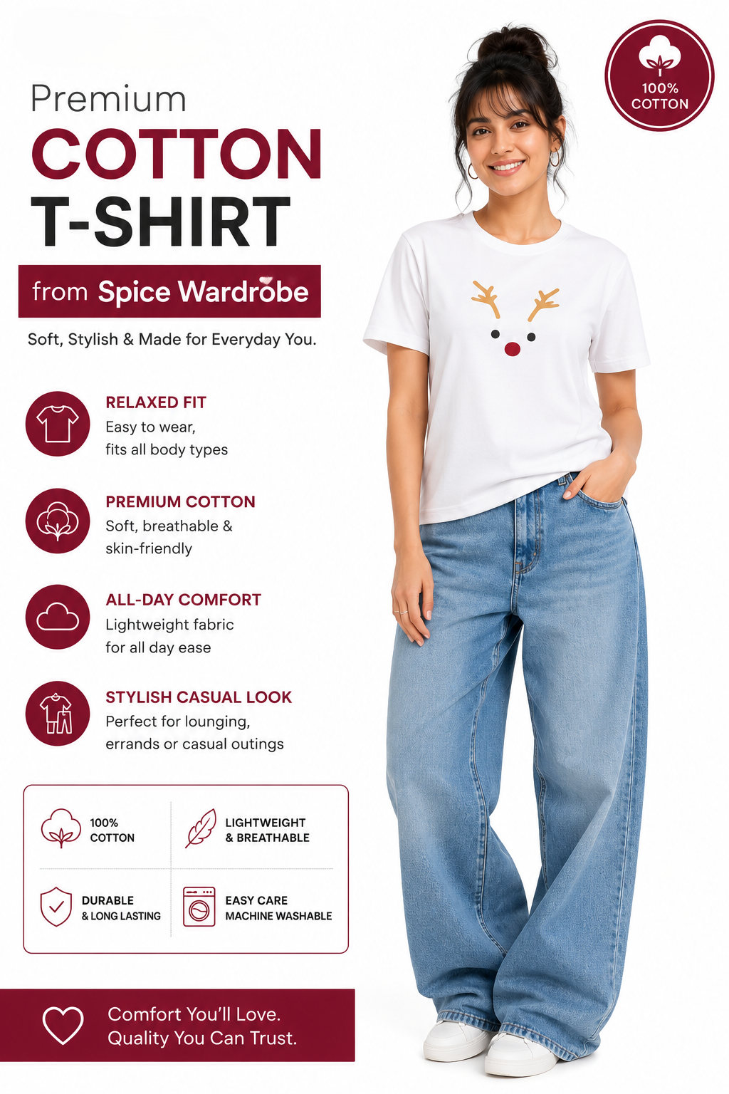 Spice Wardrobe  Cotton Women's T-Shirt