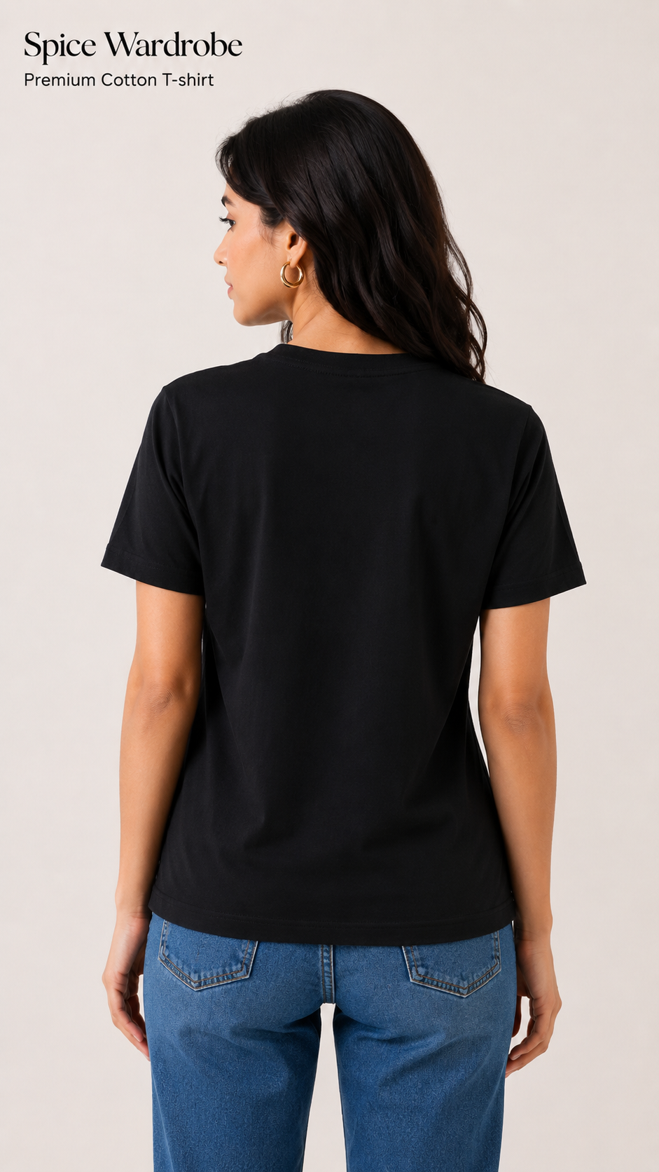 Spice Wardrobe Plain Cotton Women T-Shirt
