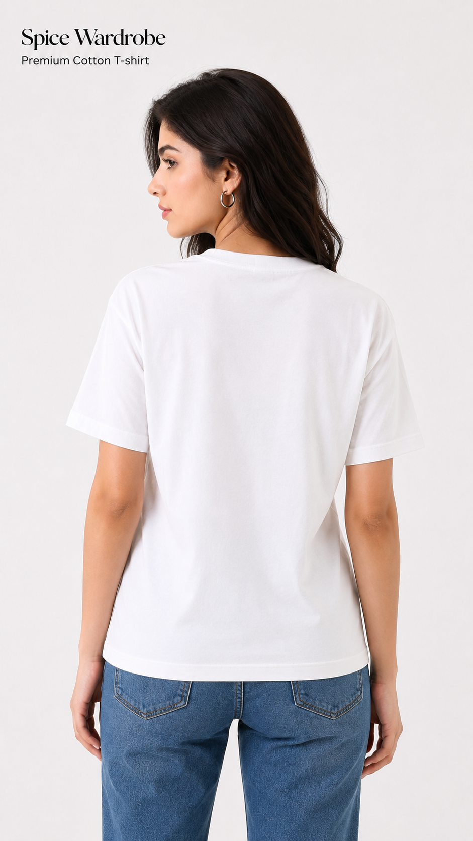 Spice Wardrobe Plain Cotton Women T-Shirt