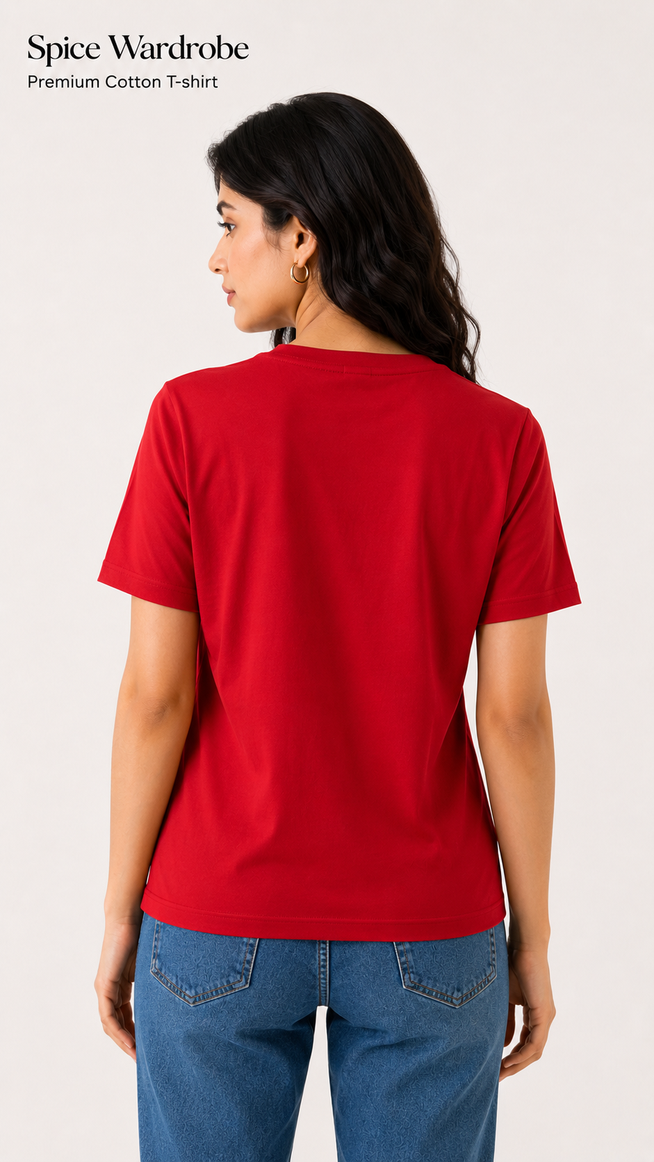 Spice Wardrobe Plain Cotton Women T-Shirt