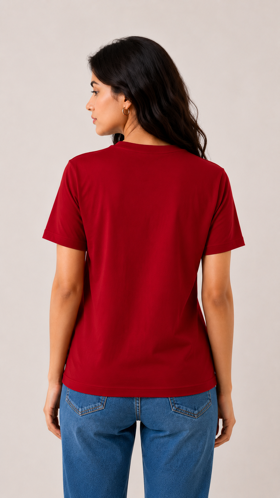 Spice Wardrobe Plain Cotton Women T-Shirt