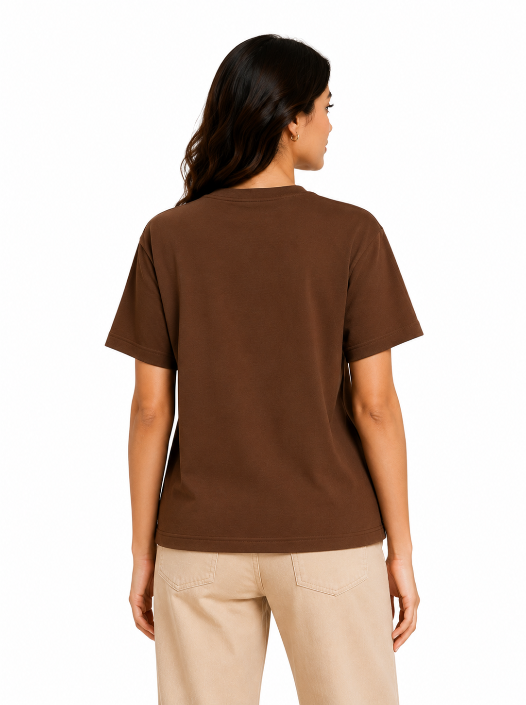 Spice Wardrobe Plain Cotton Women T-Shirt