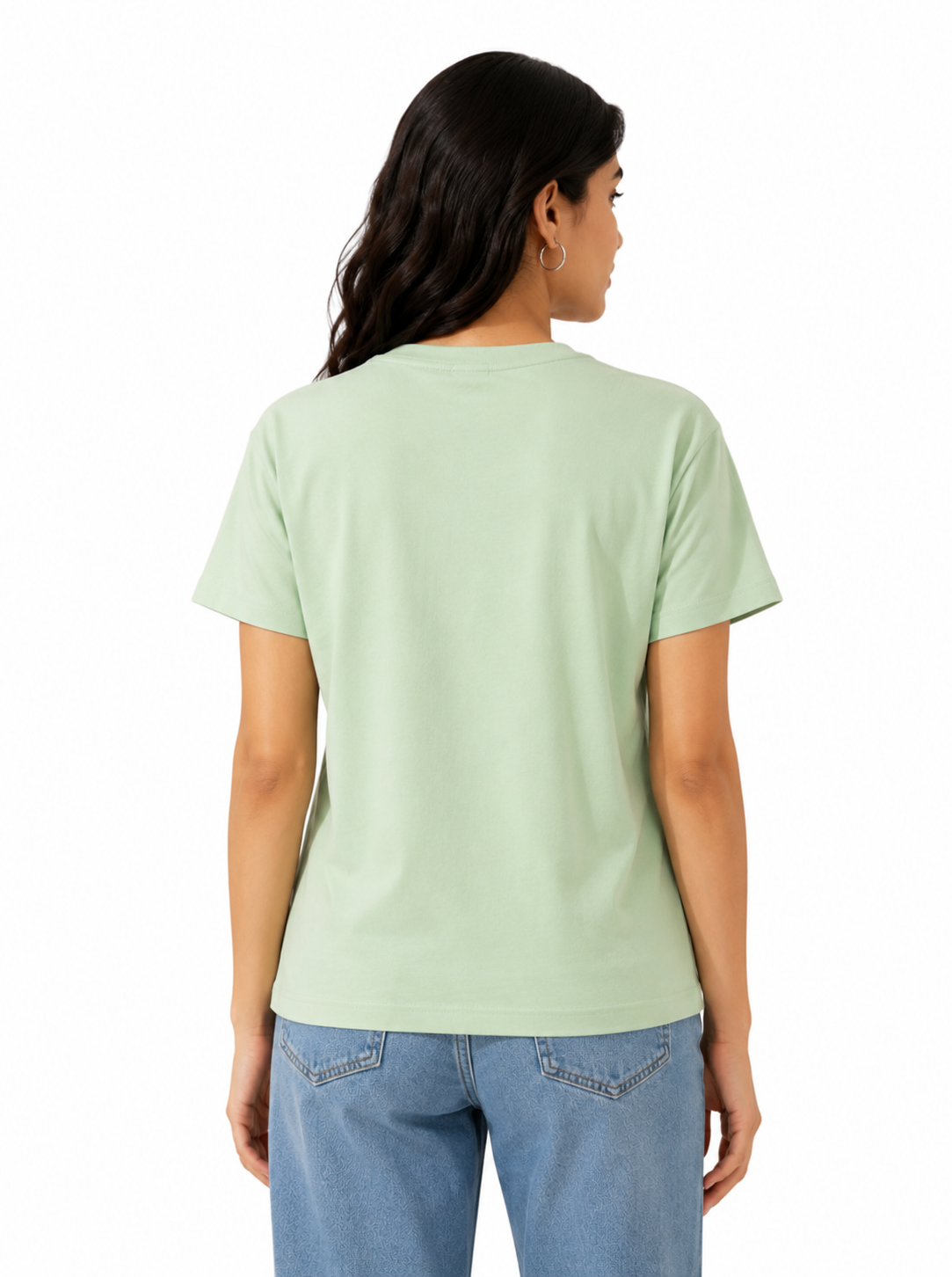 Spice Wardrobe Plain Cotton Women T-Shirt