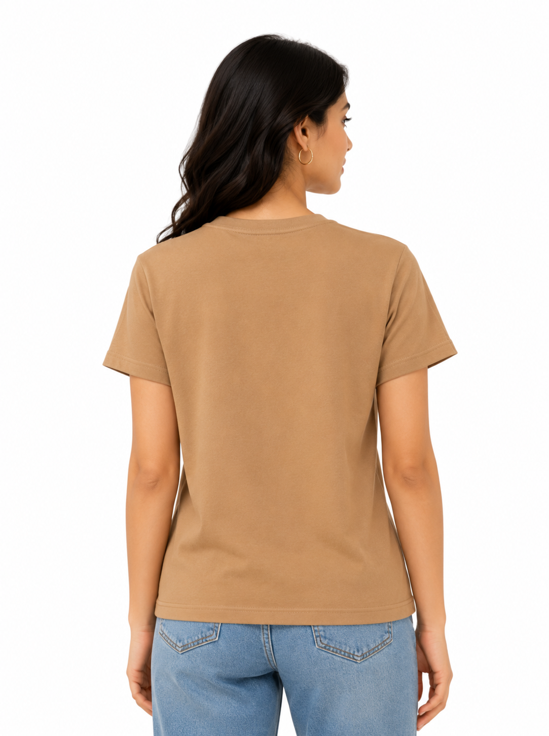Spice Wardrobe Plain Cotton Women T-Shirt