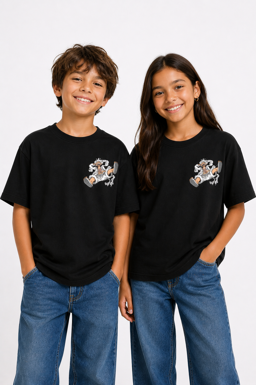 Kids Pure Cotton Luffy Graphic T-Shirt