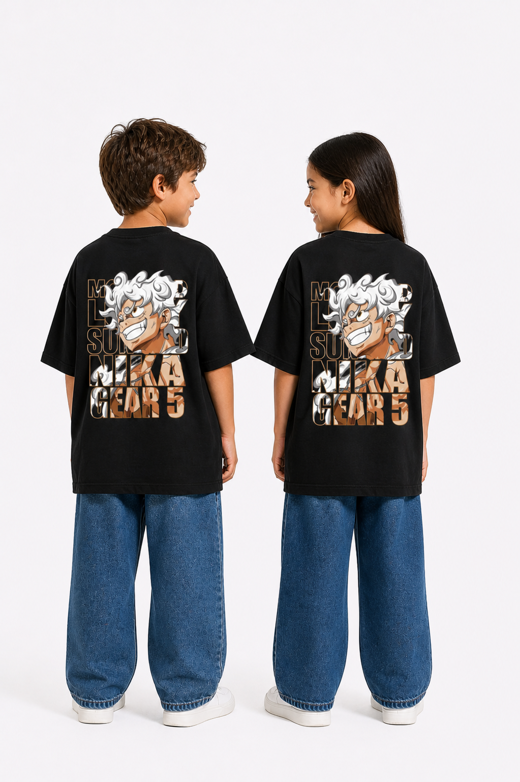 Kids Pure Cotton Luffy Graphic T-Shirt