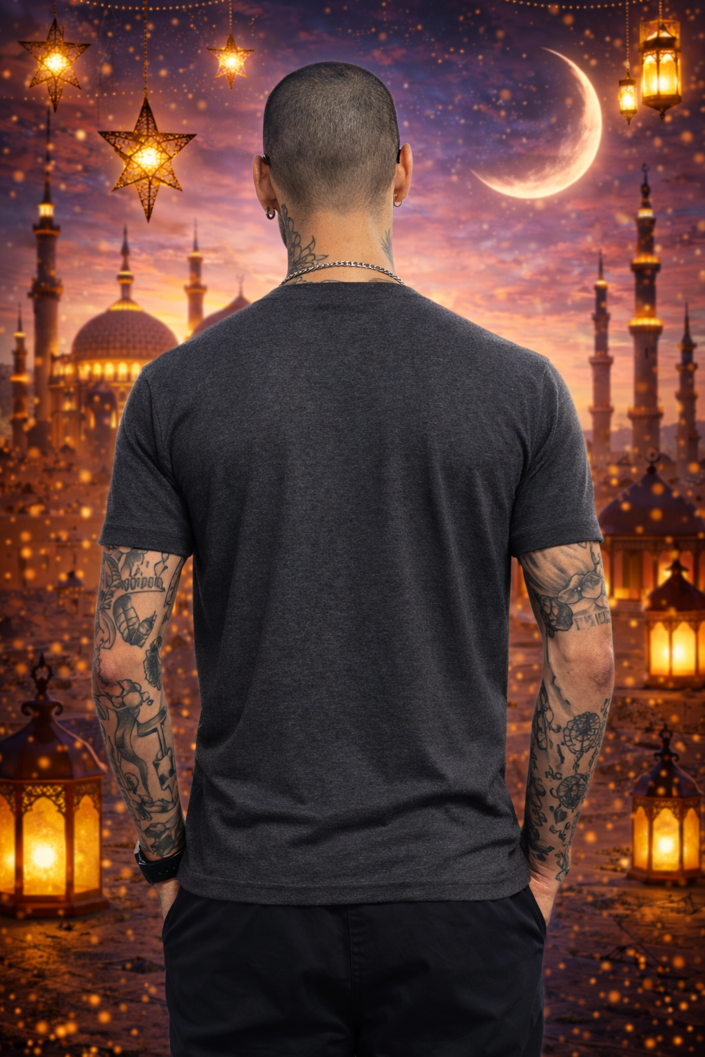 Eid Special T-Shirt for Gray, Black, Festival Wear